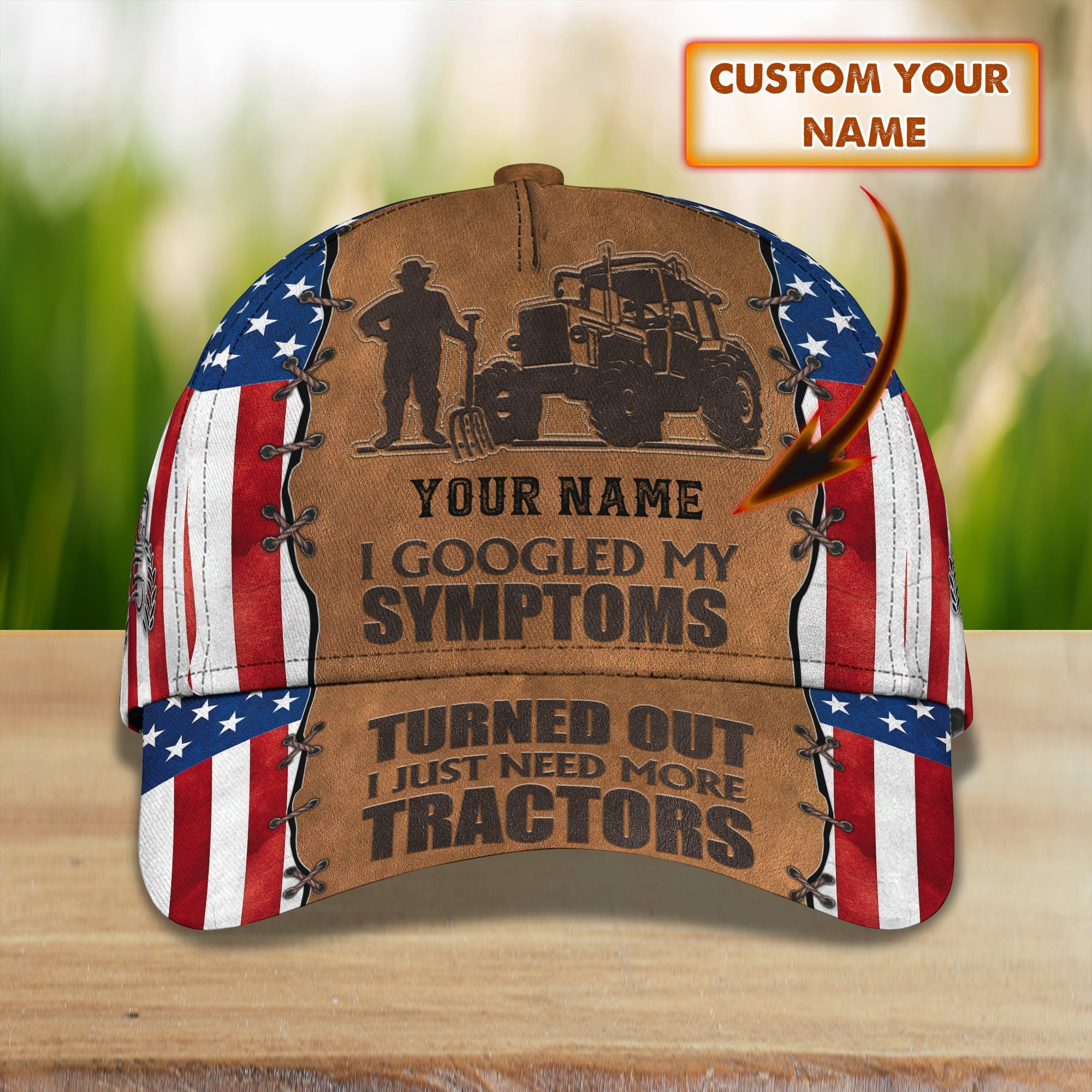 Custom Classic Personalized Tractor Cap - Perfect Gift For Tractor Enthusiasts Trucker Hats Custom Hats Gifts For Men & Women