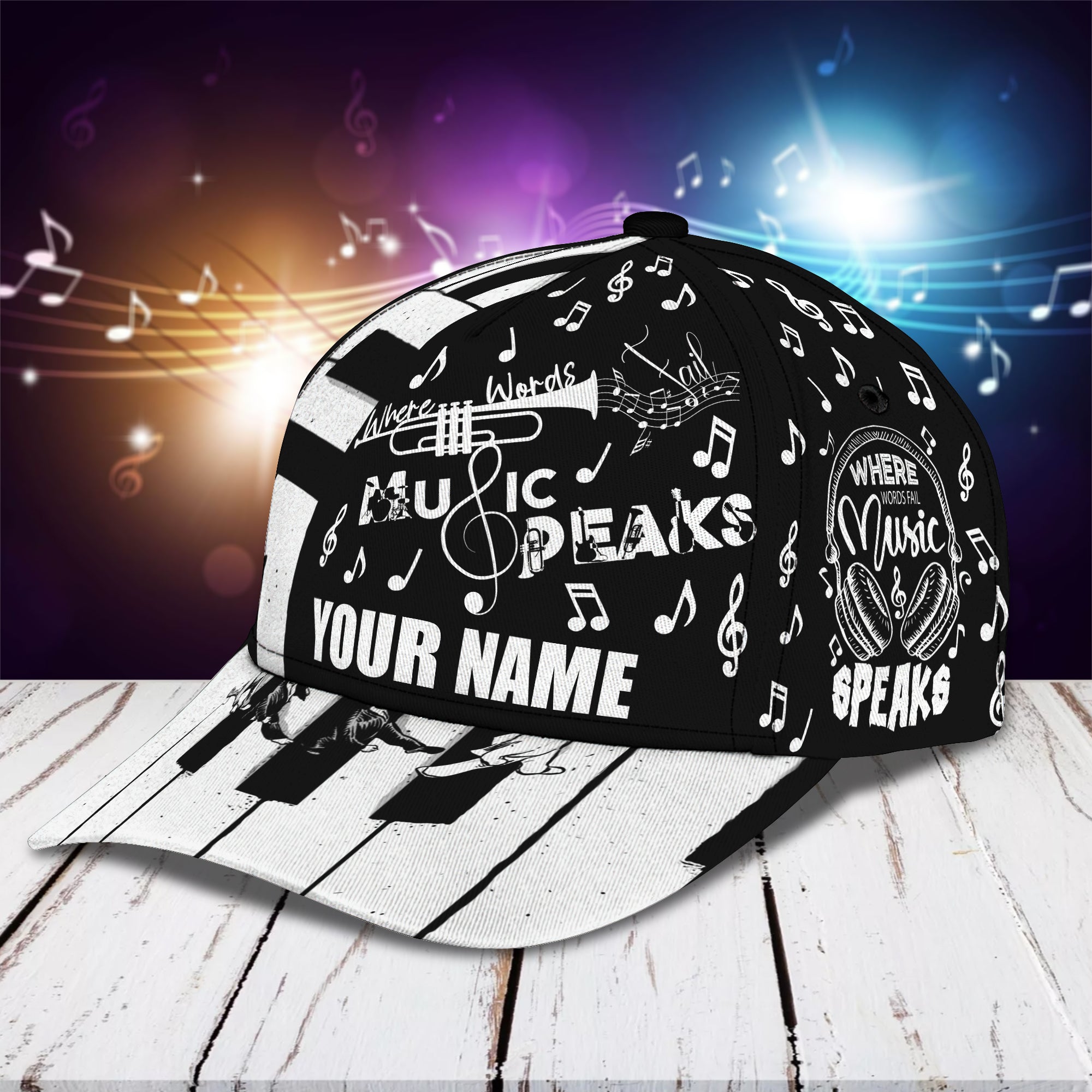 Custom Classic Piano Cap - Personalized Gift Trucker Hats Custom Hats Gifts For Men & Women