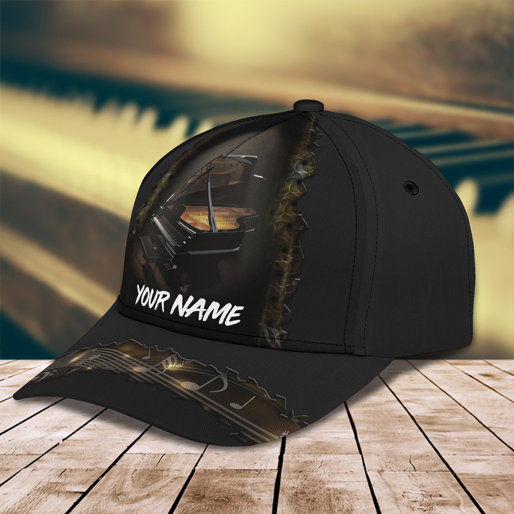 Custom Classic Piano Cap - Personalized Gift For Music Lovers Trucker Hats Custom Hats Gifts For Men & Women