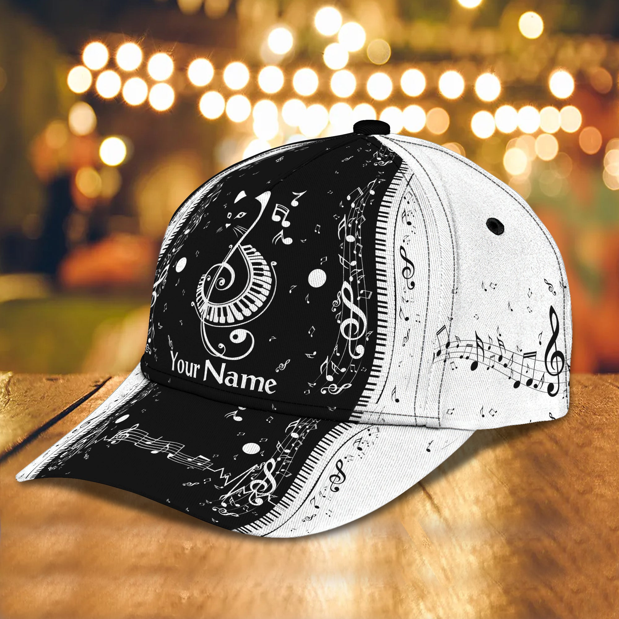 Custom Classic Piano Cap - Personalized Name Cap Trucker Hats Custom Hats Gifts For Men & Women