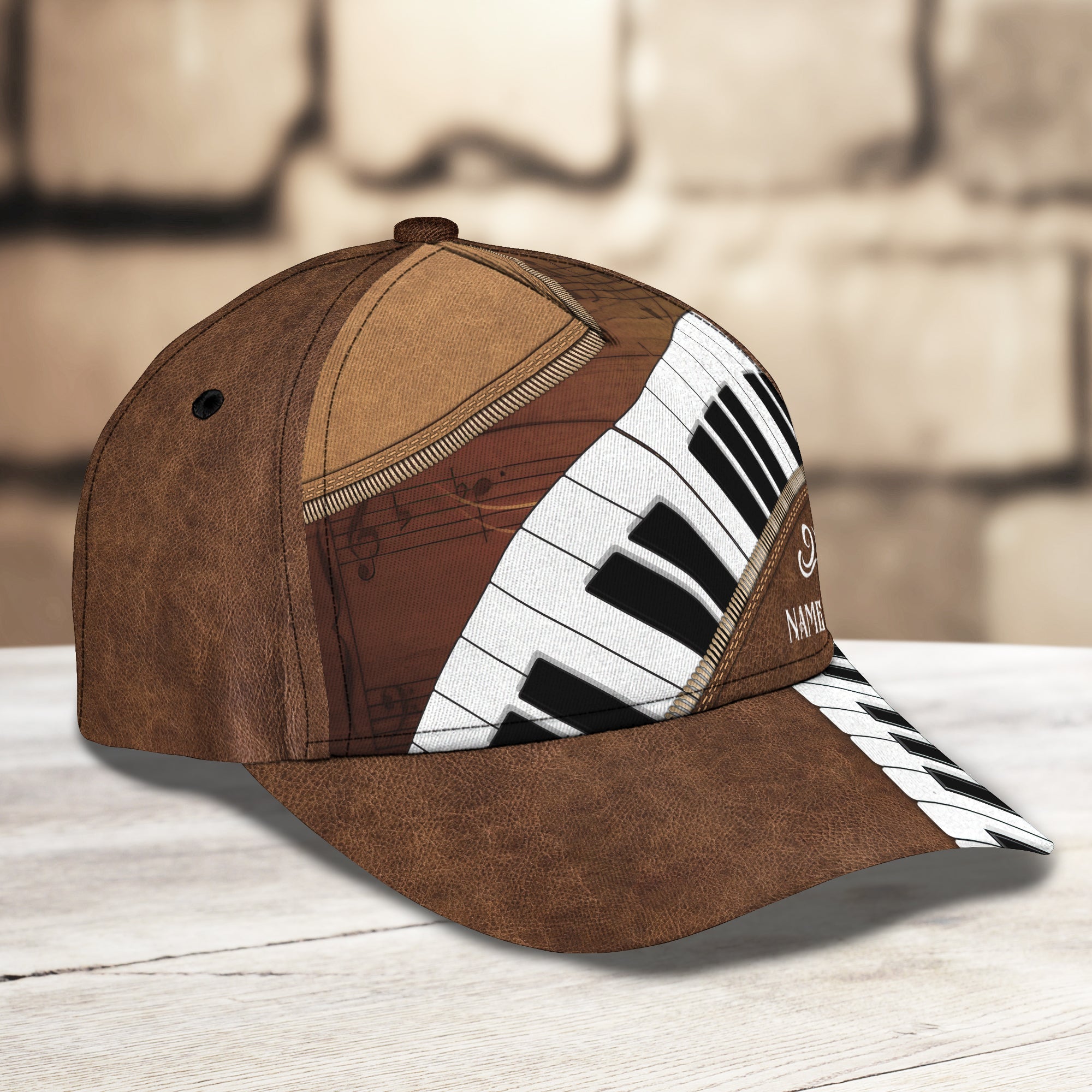 Custom Classic Piano Cap - Personalized Name Cap Trucker Hats Custom Hats Gifts For Men & Women