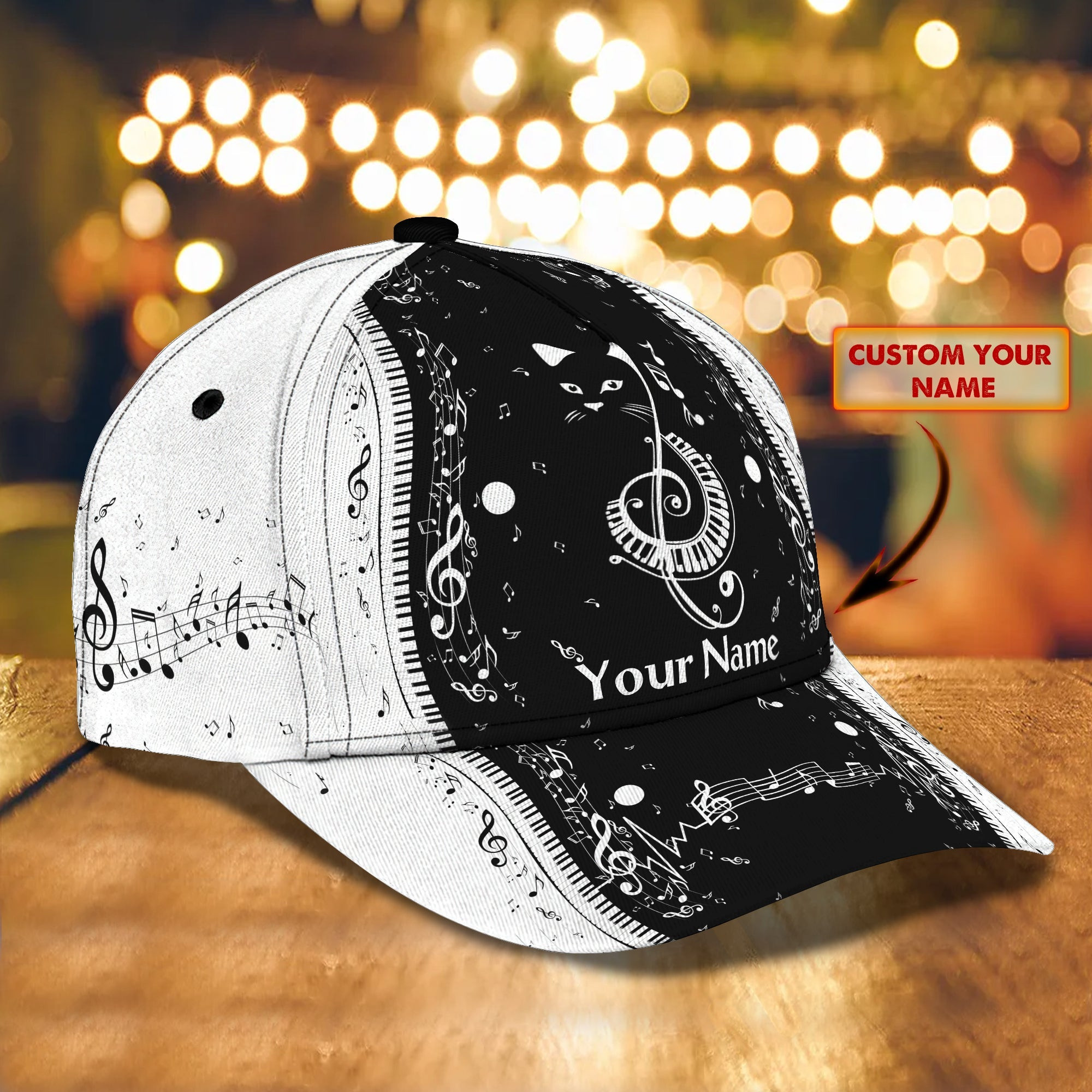 Custom Classic Piano Cap - Personalized Name Cap Trucker Hats Custom Hats Gifts For Men & Women