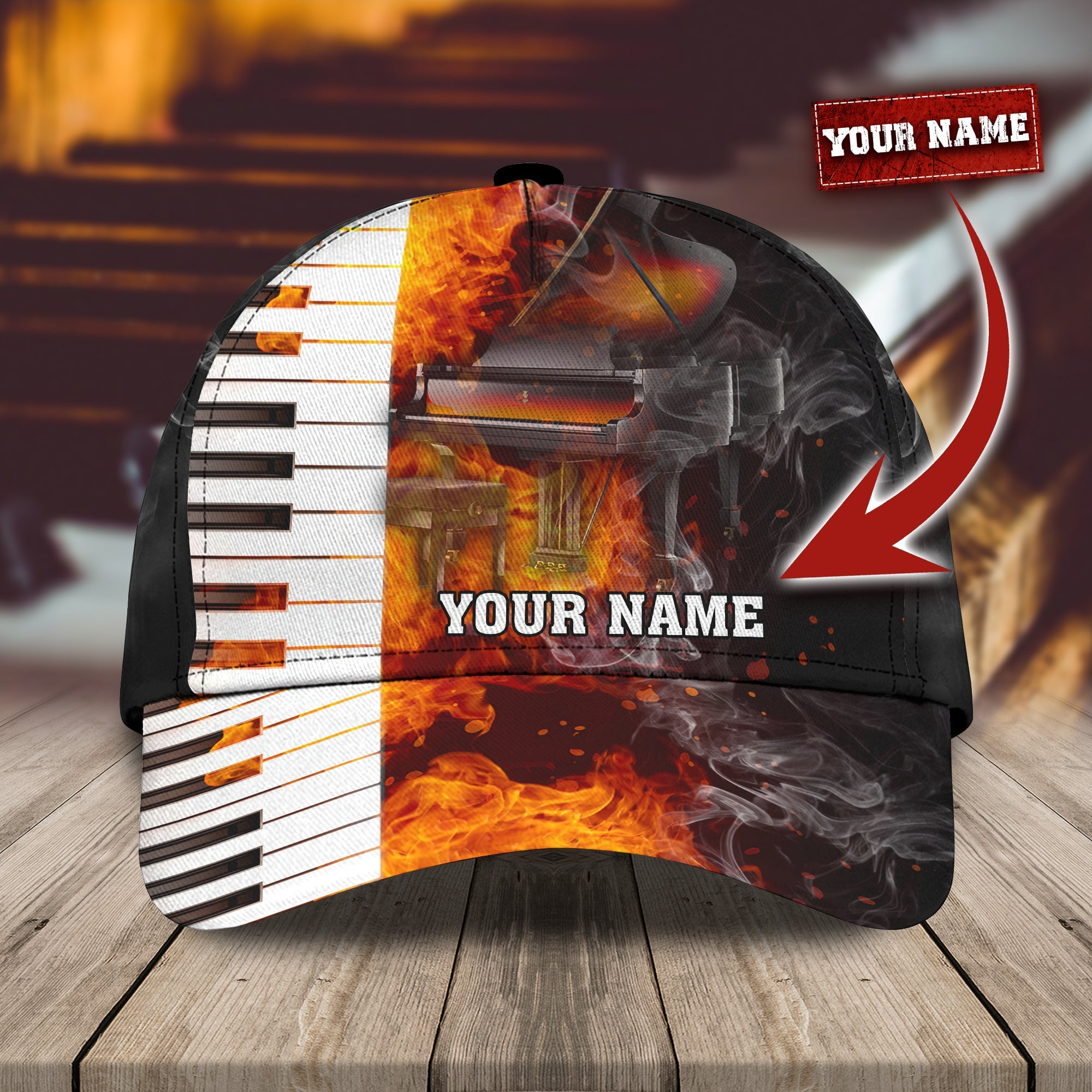 Custom Classic Piano Personalized Cap Trucker Hats Custom Hats Gifts For Men & Women