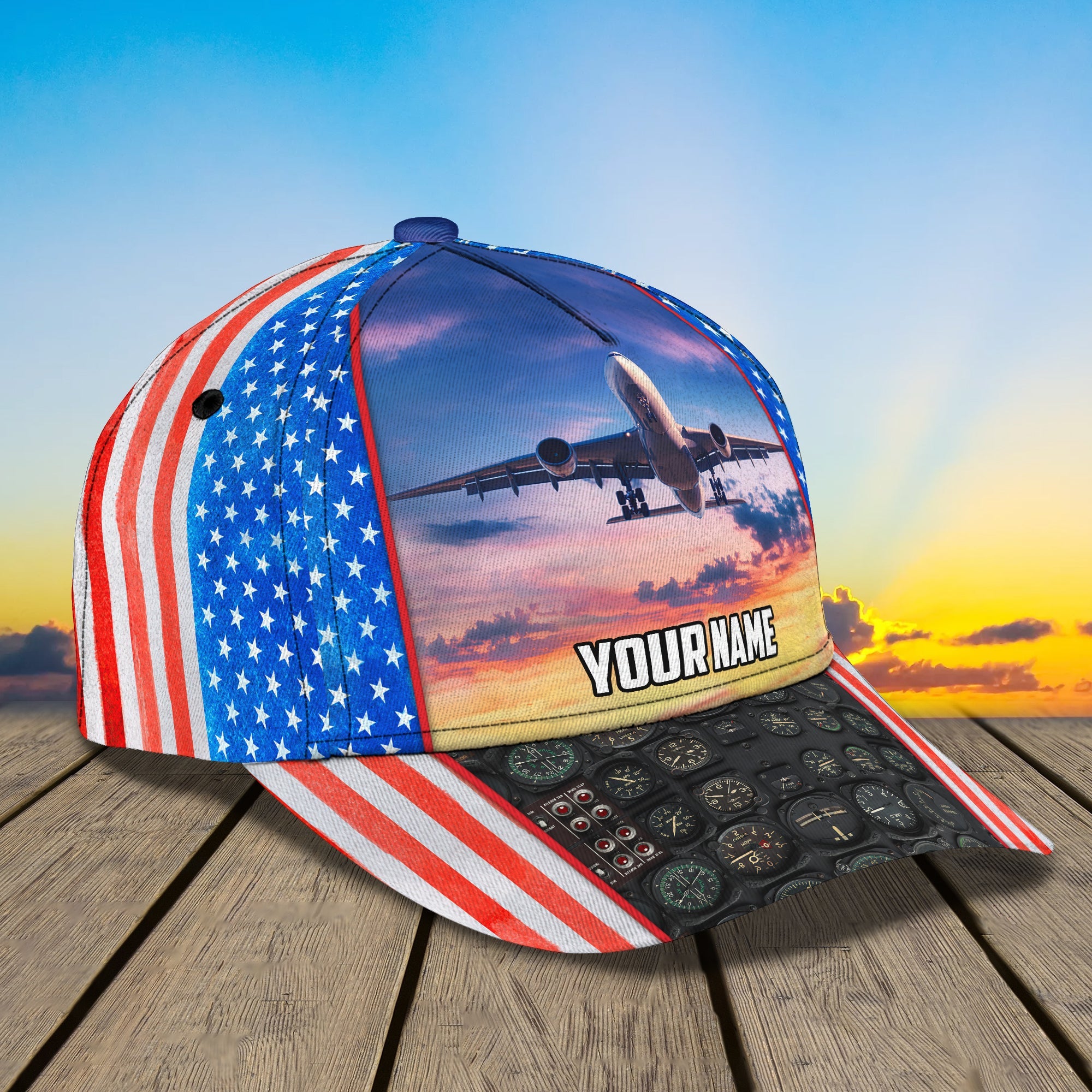 Custom Classic Pilot Cap - Personalized Name  - Perfect Gift Option Trucker Hats Custom Hats Gifts For Men & Women