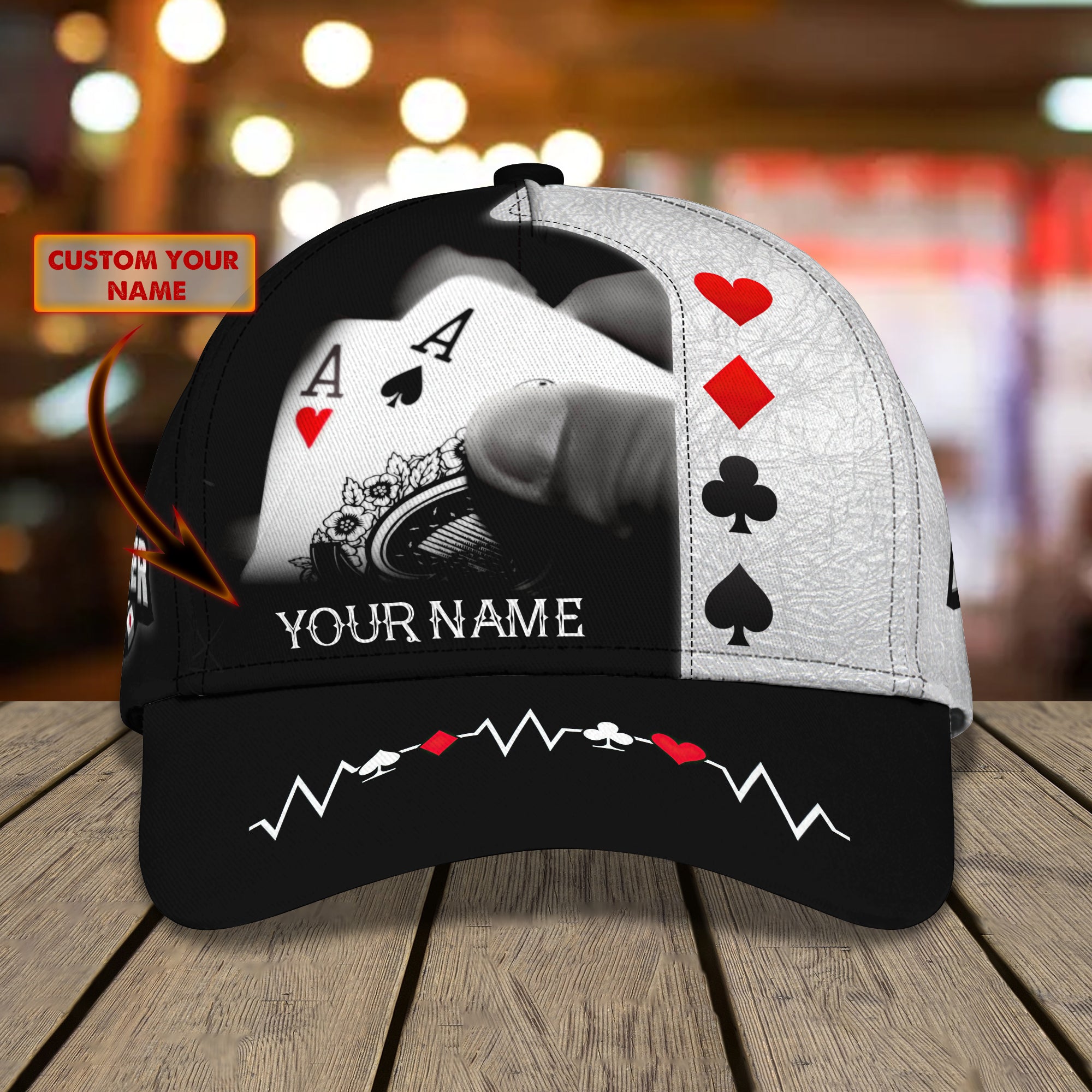 Custom Classic Poker Cap - Personalized And Stylish Trucker Hats Custom Hats Gifts For Men & Women