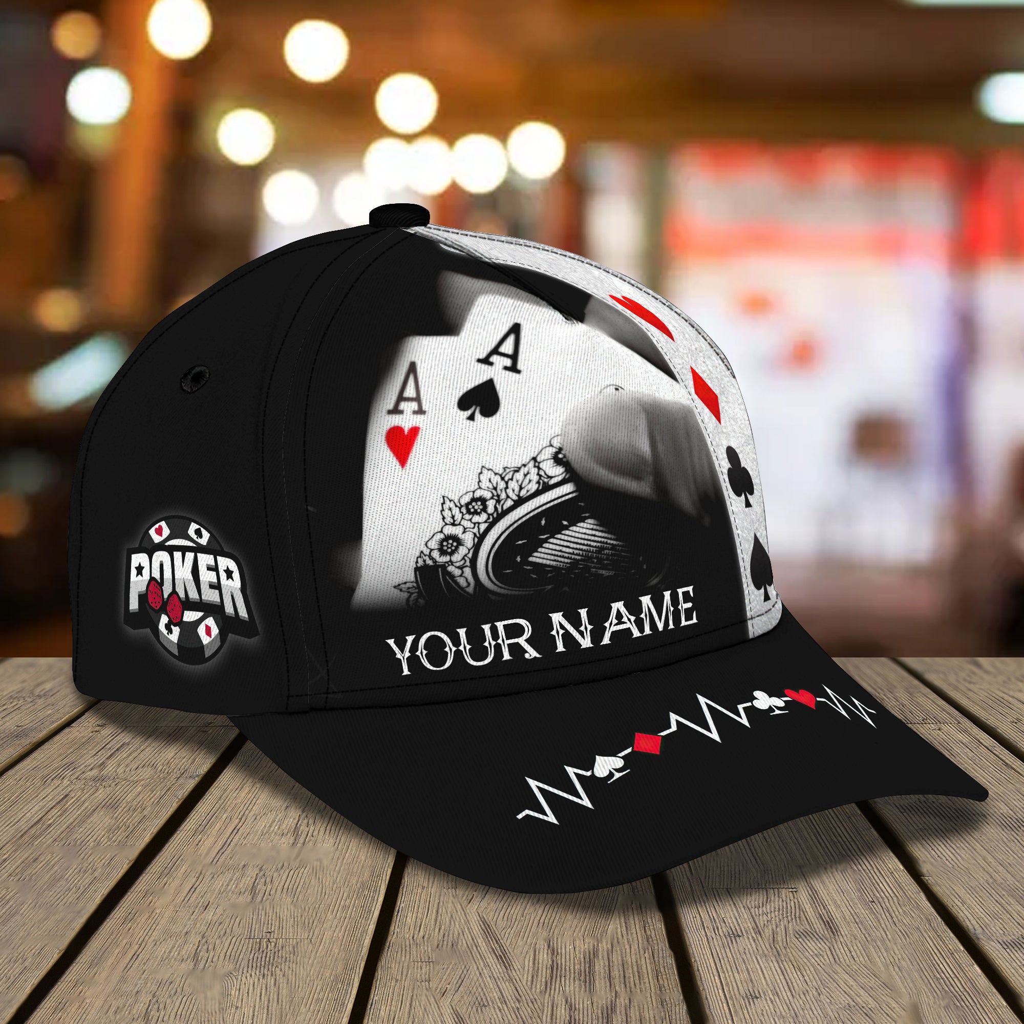Custom Classic Poker Cap - Personalized And Stylish Trucker Hats Custom Hats Gifts For Men & Women