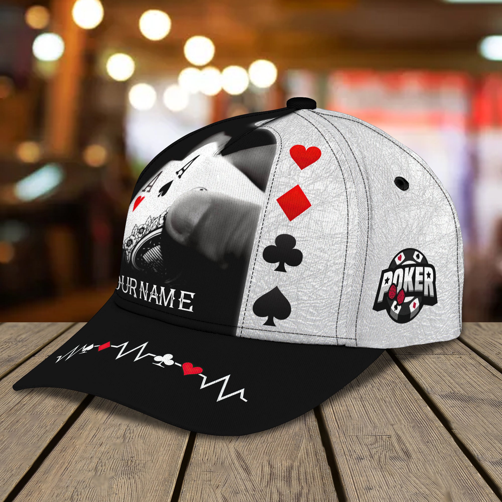 Custom Classic Poker Cap - Personalized And Stylish Trucker Hats Custom Hats Gifts For Men & Women
