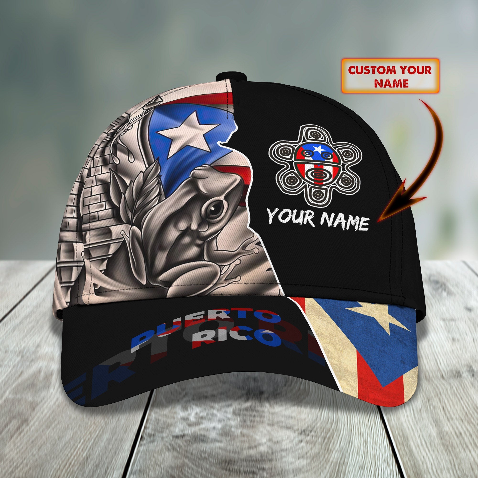 Custom Classic Puerto Rico Name Cap - Personalized Gift Trucker Hats Custom Hats Gifts For Men & Women
