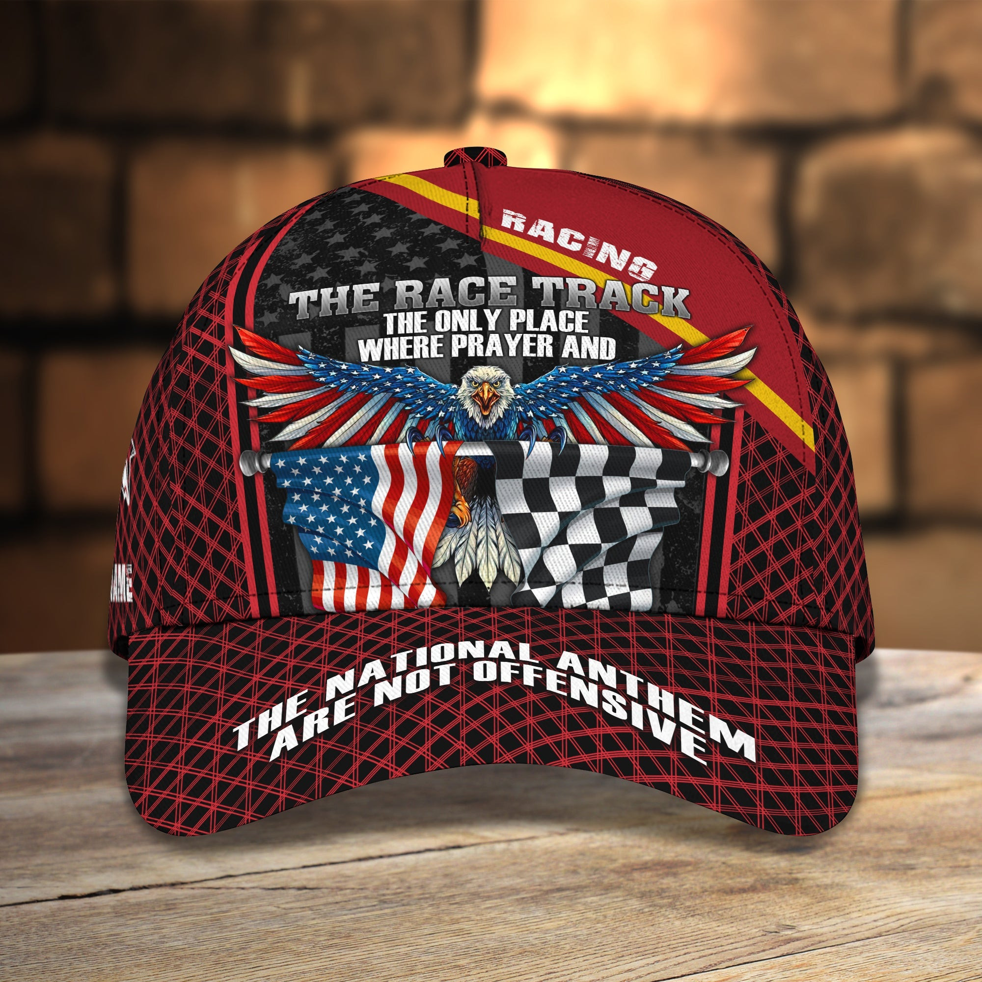 Custom Classic Racing Cap - Personalized Name Trucker Hats Custom Hats Gifts For Men & Women