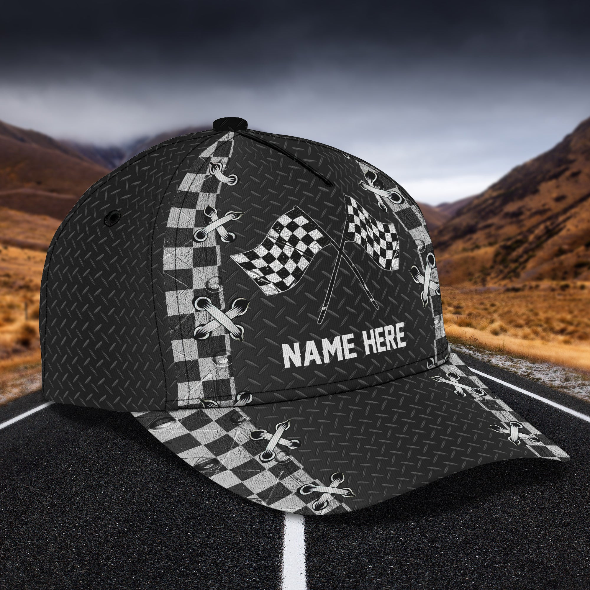 Custom Classic Racing Cap - Personalized Name  Cap Trucker Hats Custom Hats Gifts For Men & Women