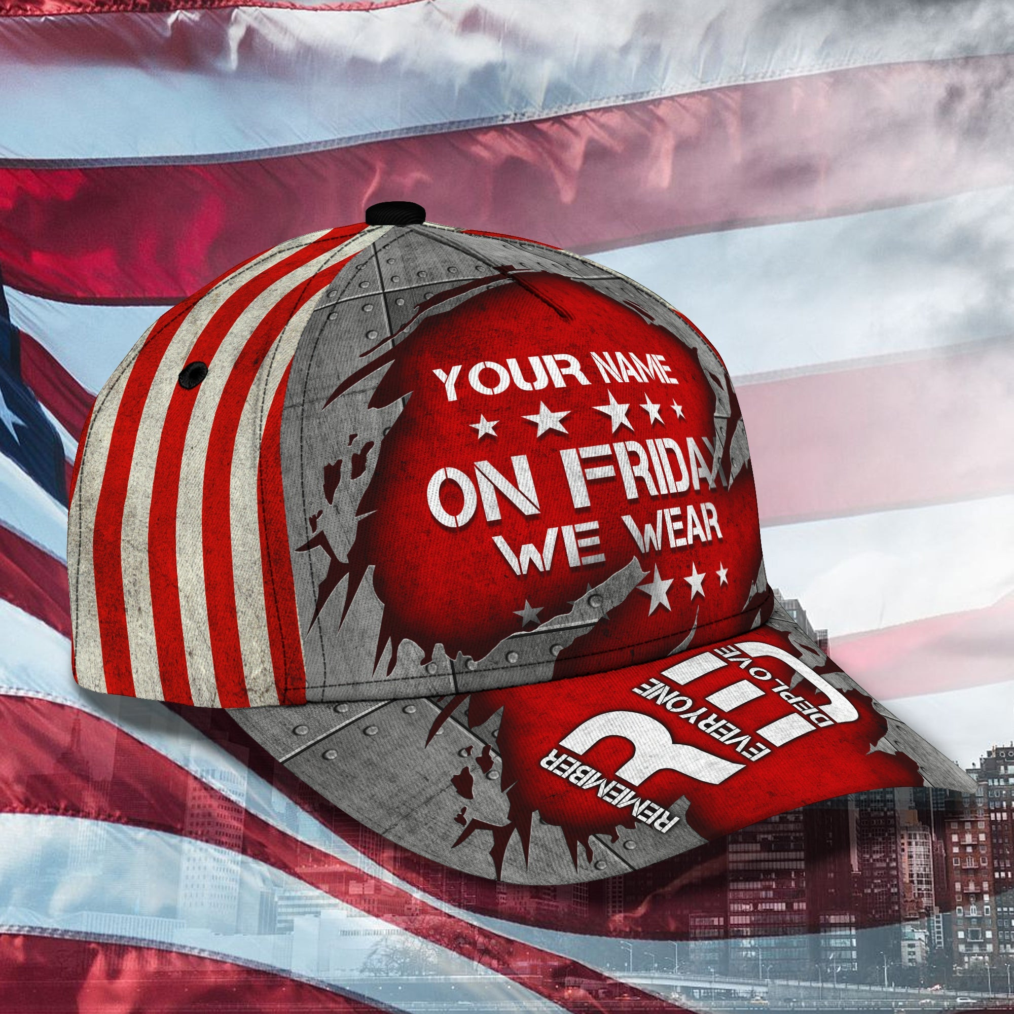 Custom Classic Red Cap - Personalized Name Trucker Hats Custom Hats Gifts For Men & Women