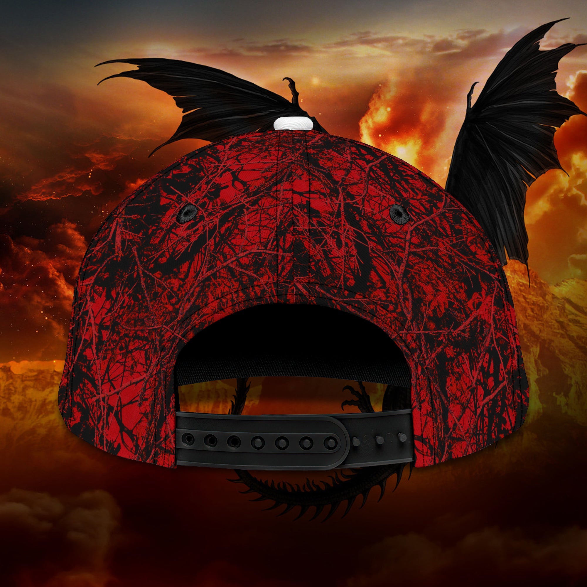 Custom Classic Red Dragon  Name Cap Trucker Hats Custom Hats Gifts For Men & Women