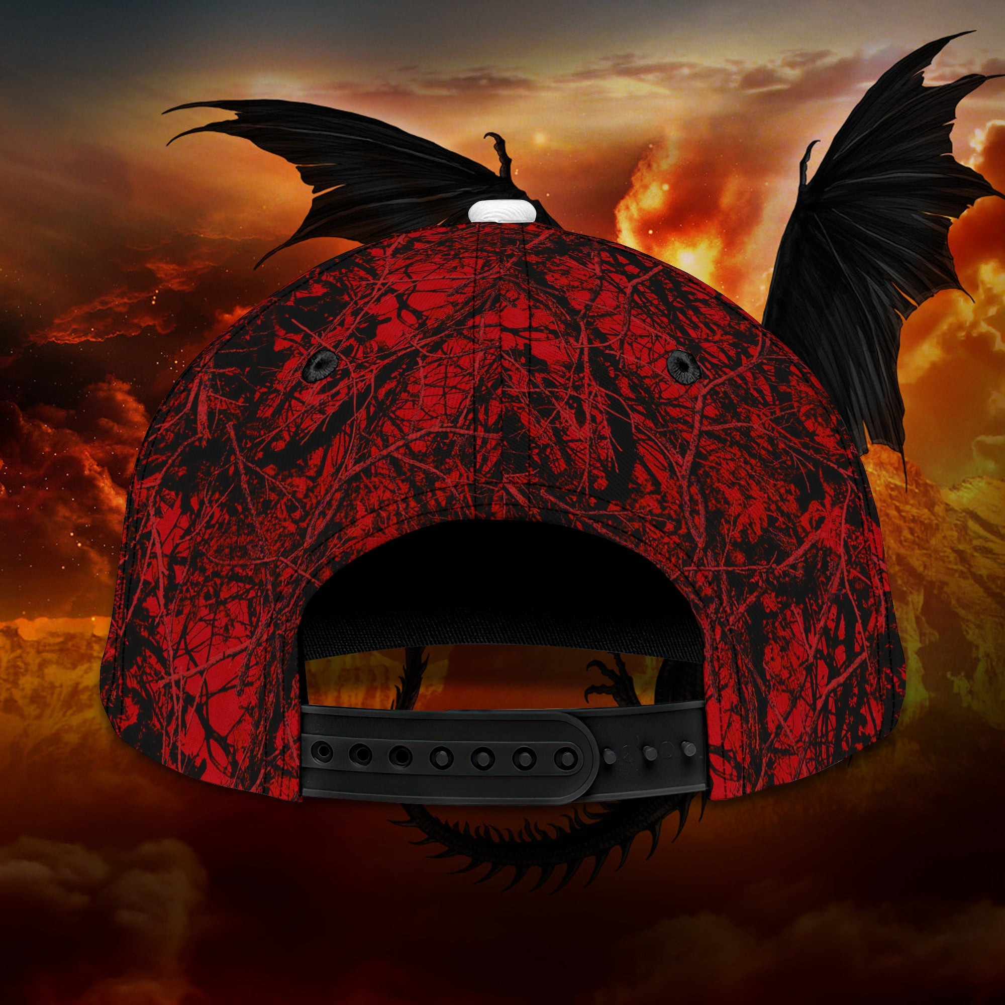 Custom Classic Red Dragon  Name Cap Trucker Hats Custom Hats Gifts For Men & Women