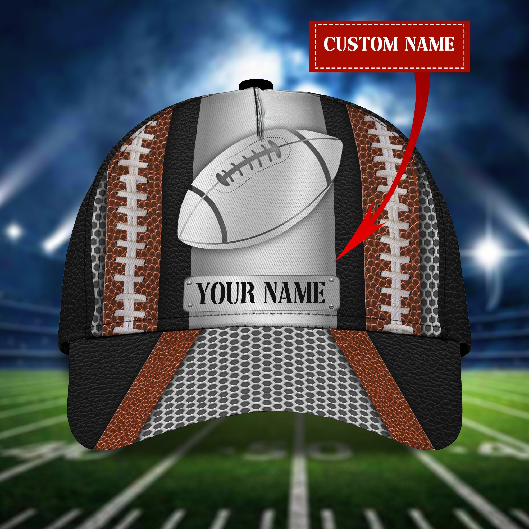 Custom Classic Rugby Ball Cap - Personalized Name - Pt Trucker Hats Custom Hats Gifts For Men & Women