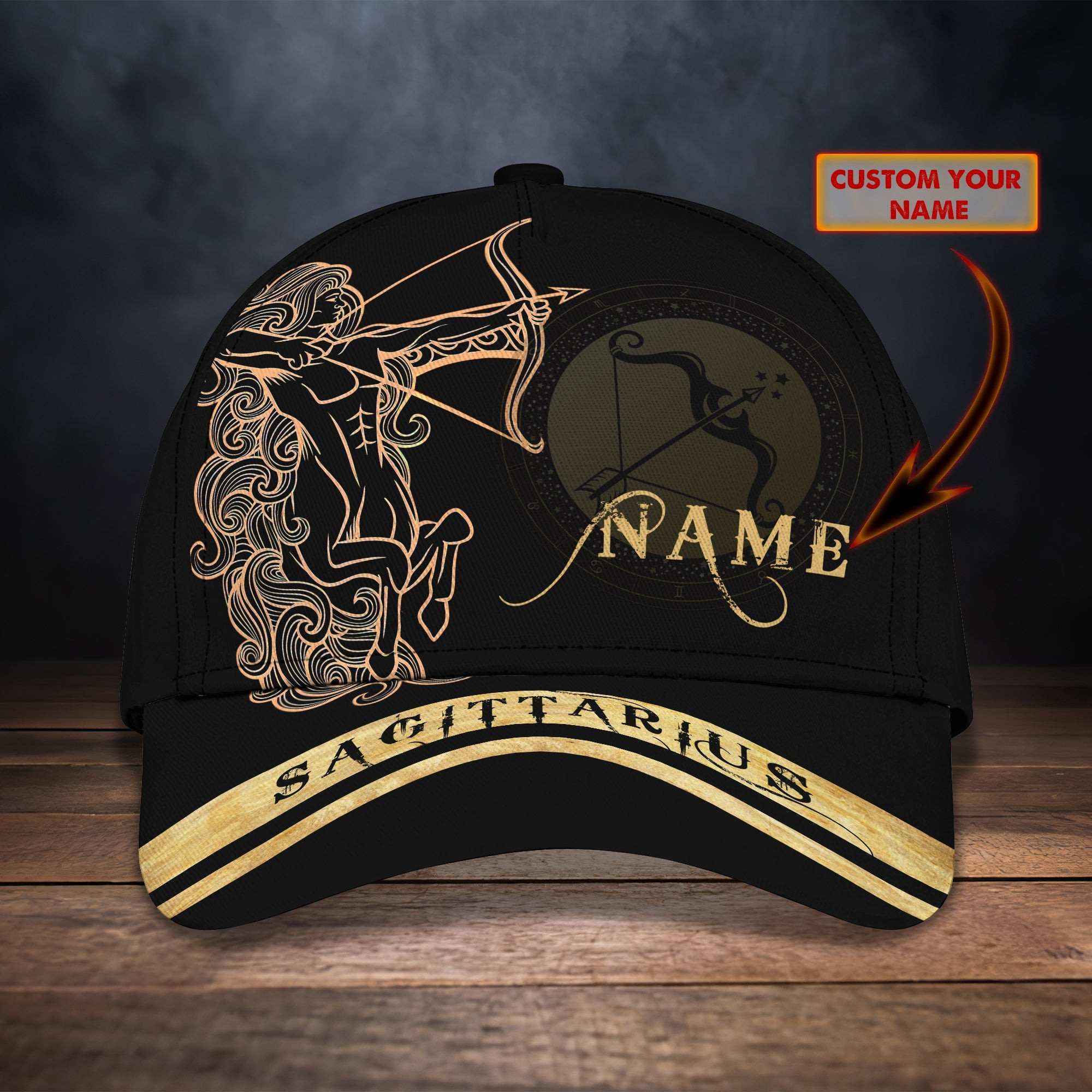 Custom Classic Sagittarius Cap - Personalized Zodiac Gift Trucker Hats Custom Hats Gifts For Men & Women