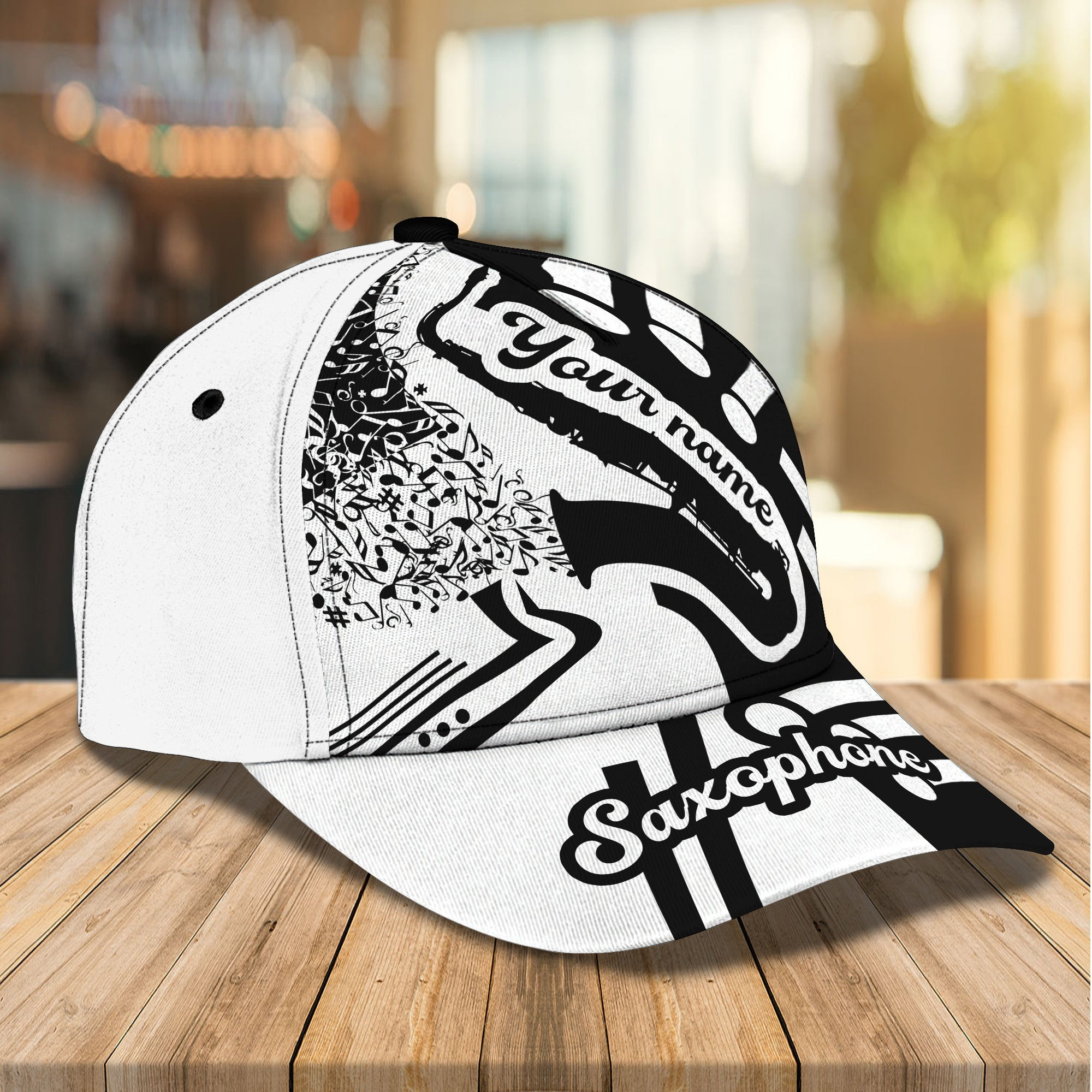 Custom Classic Saxophone Personalized Name Cap Trucker Hats Custom Hats Gifts For Men & Women