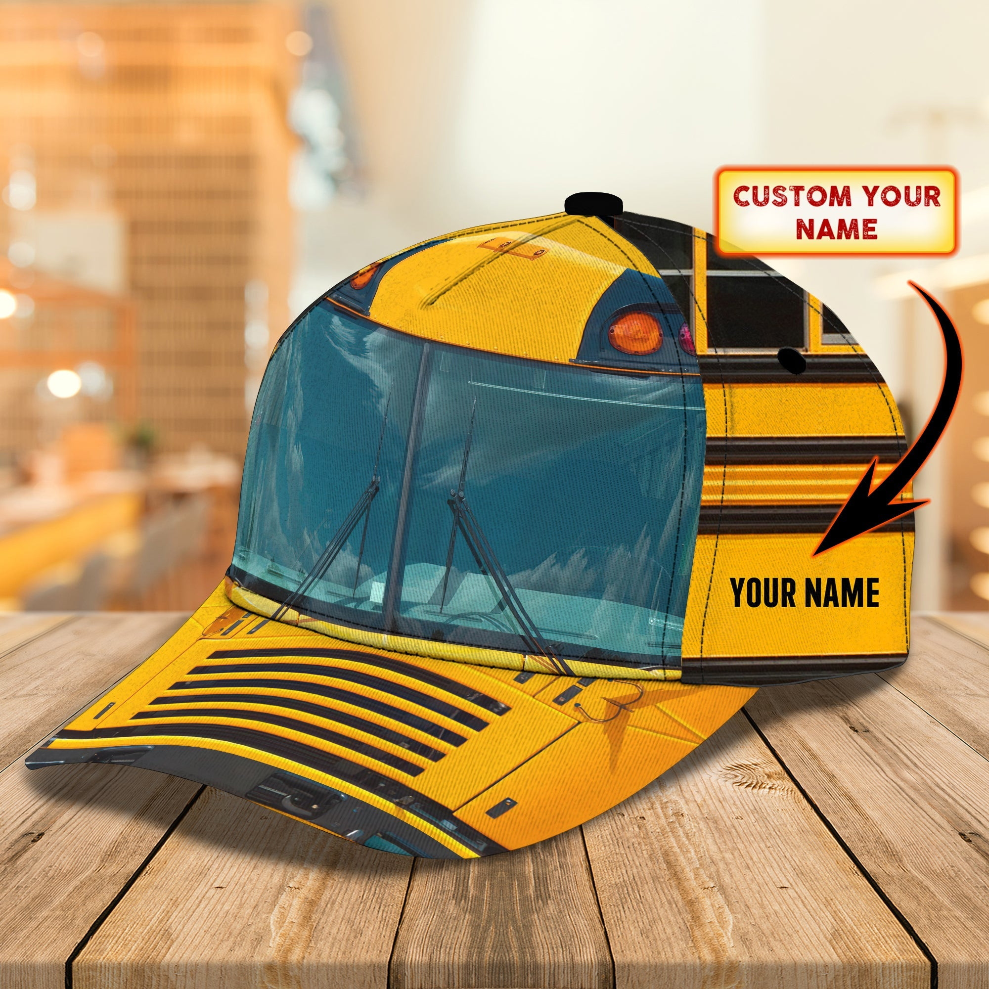 Custom Classic School Bus Cap - Personalized Trucker Hats Custom Hats Gifts For Men & Women