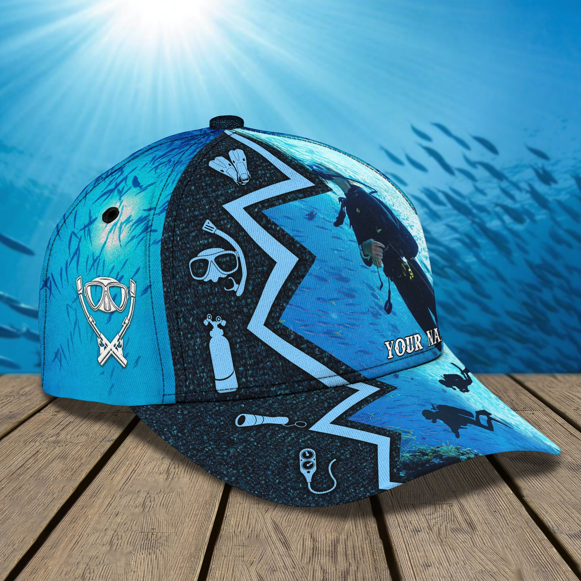 Custom Classic Scuba Diving Cap - Personalized Gift Trucker Hats Custom Hats Gifts For Men & Women