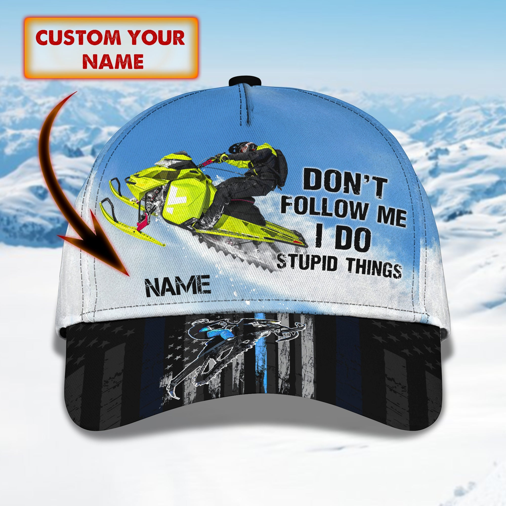 Custom Classic Ski Cap - Personalized Name Trucker Hats Custom Hats Gifts For Men & Women