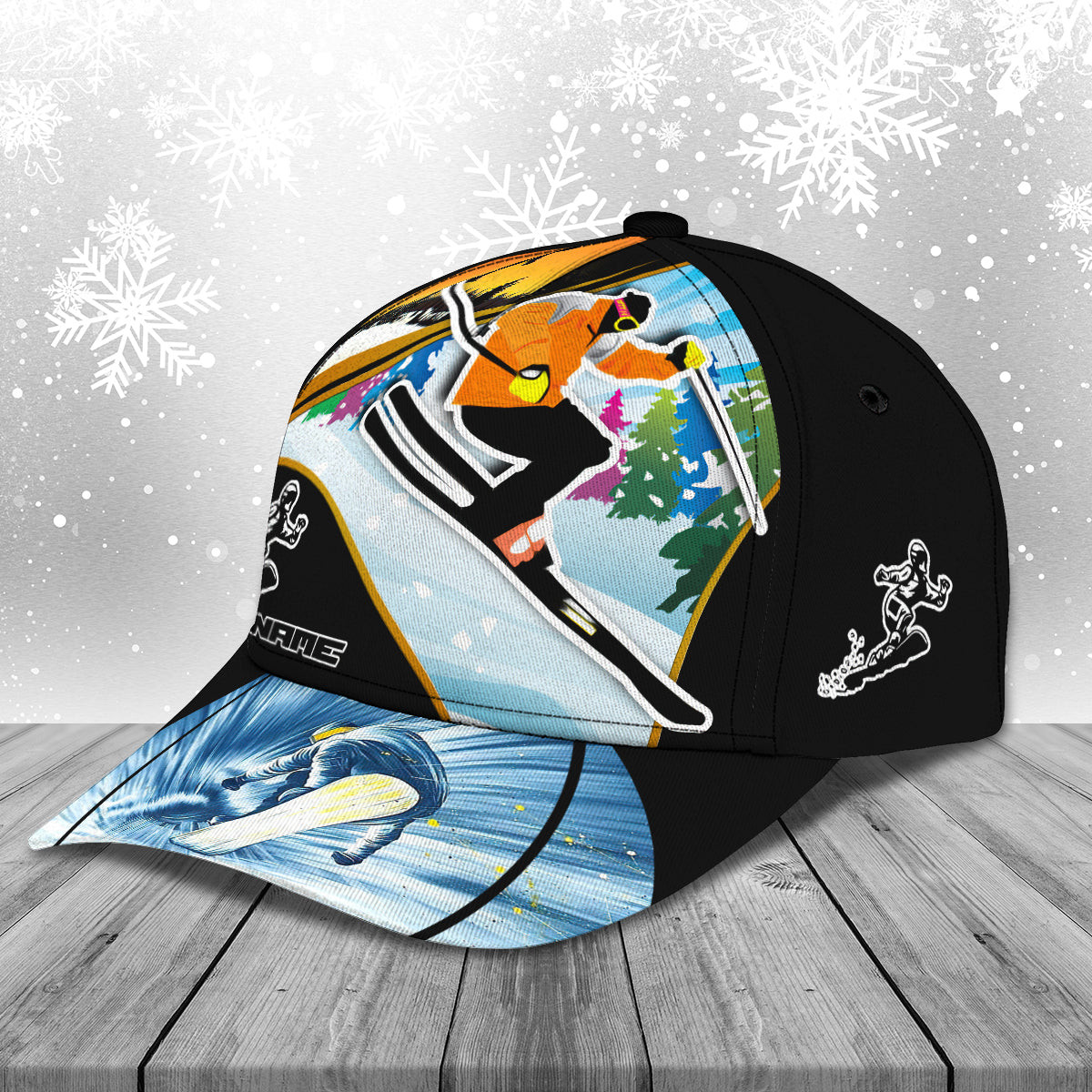 Custom Classic Ski Cap - Personalized Name Trucker Hats Custom Hats Gifts For Men & Women