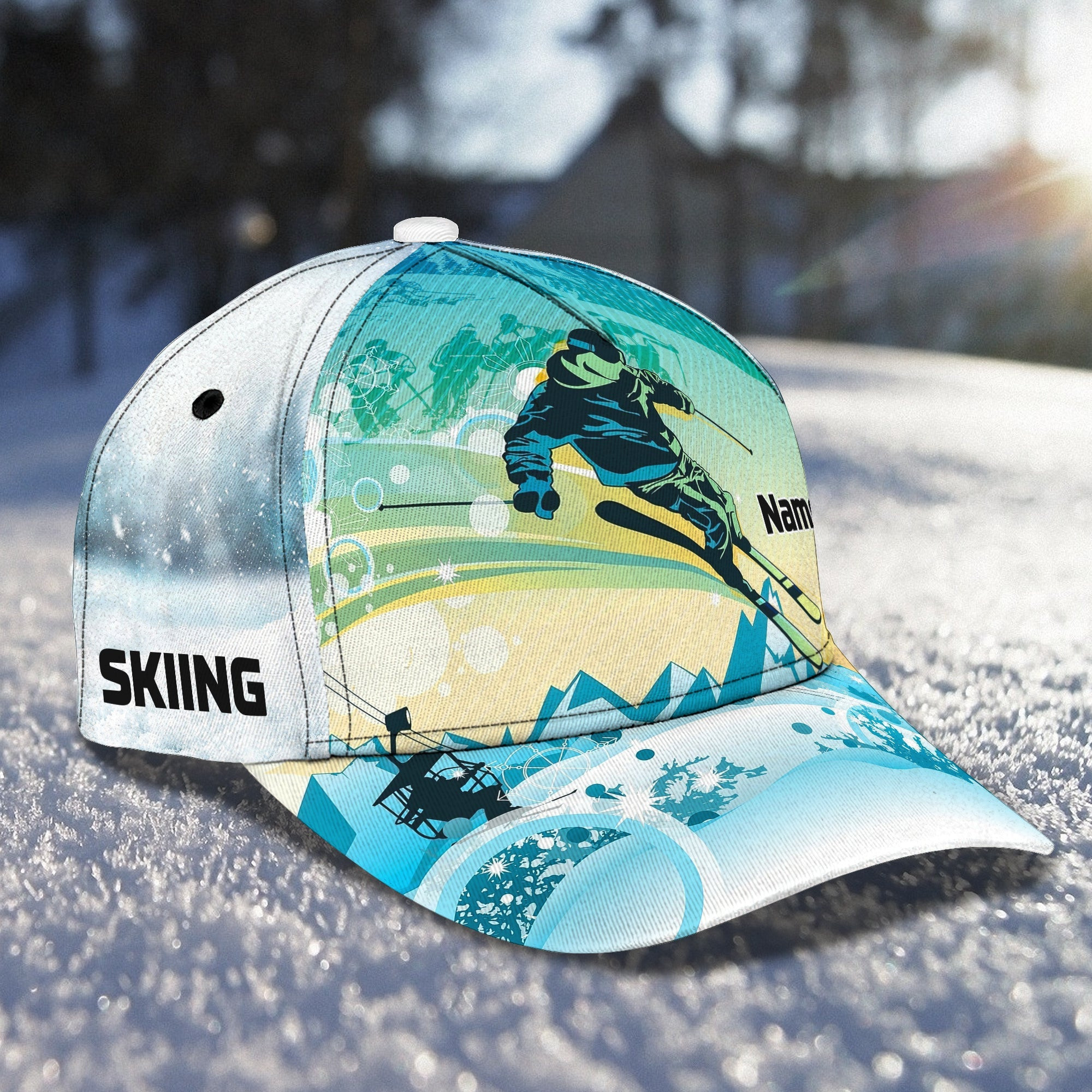 Custom Classic Skiing Cap - Personalized  Hat Trucker Hats Custom Hats Gifts For Men & Women