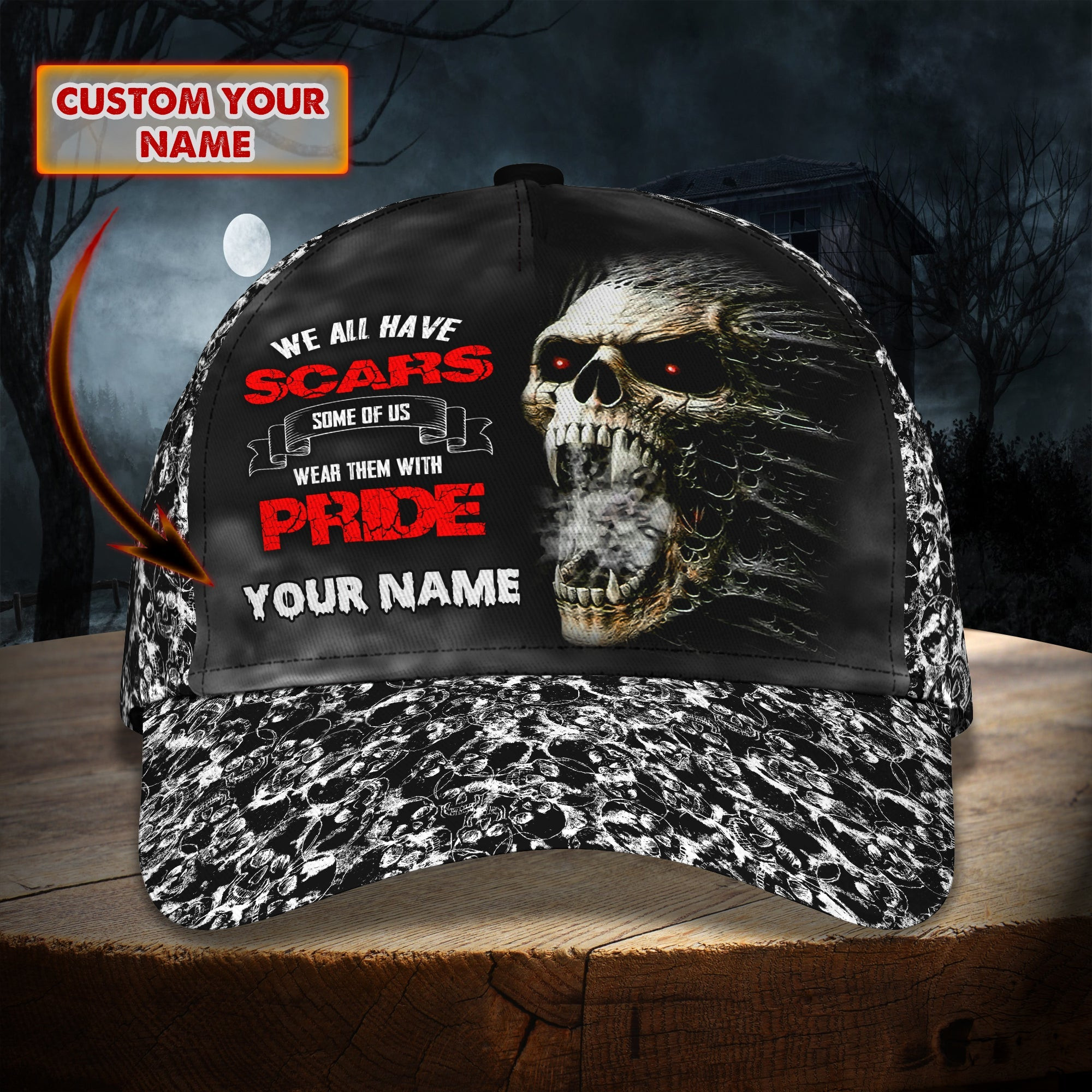 Custom Classic Skull Cap - Personalized  Hat Trucker Hats Custom Hats Gifts For Men & Women