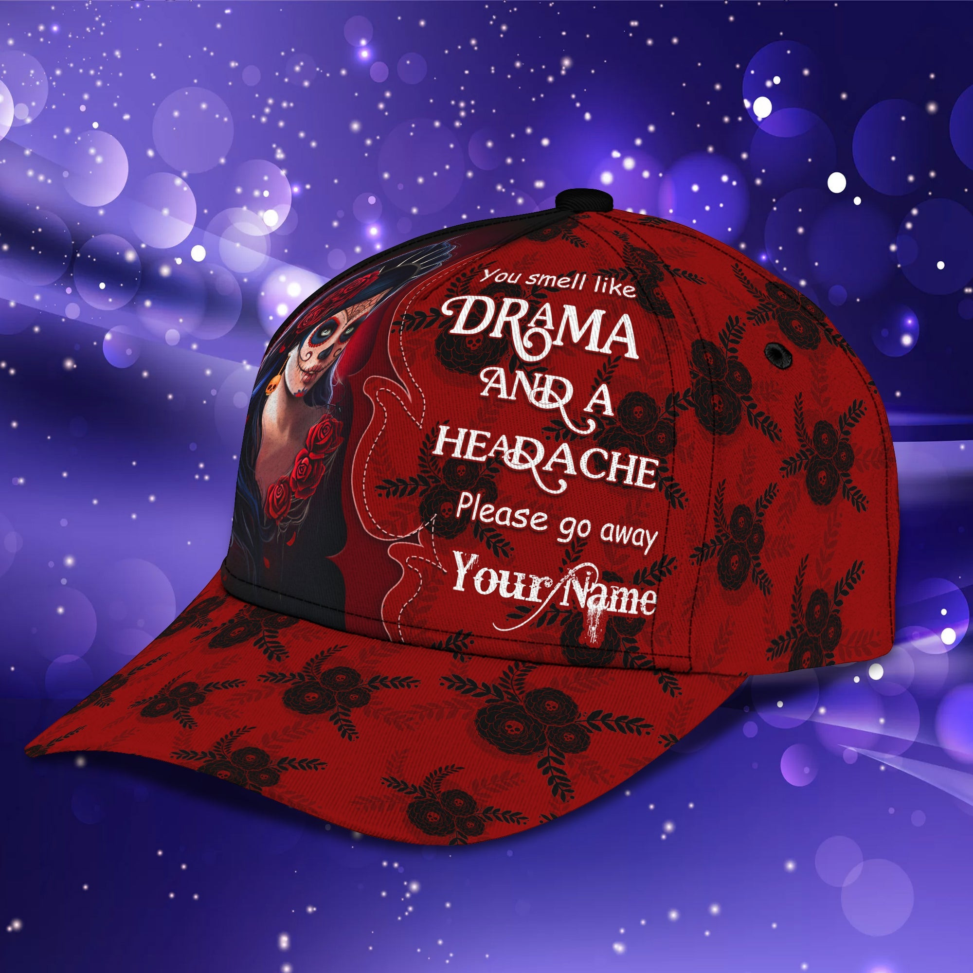 Custom Classic Skull Cap - Personalized Name Cap Trucker Hats Custom Hats Gifts For Men & Women