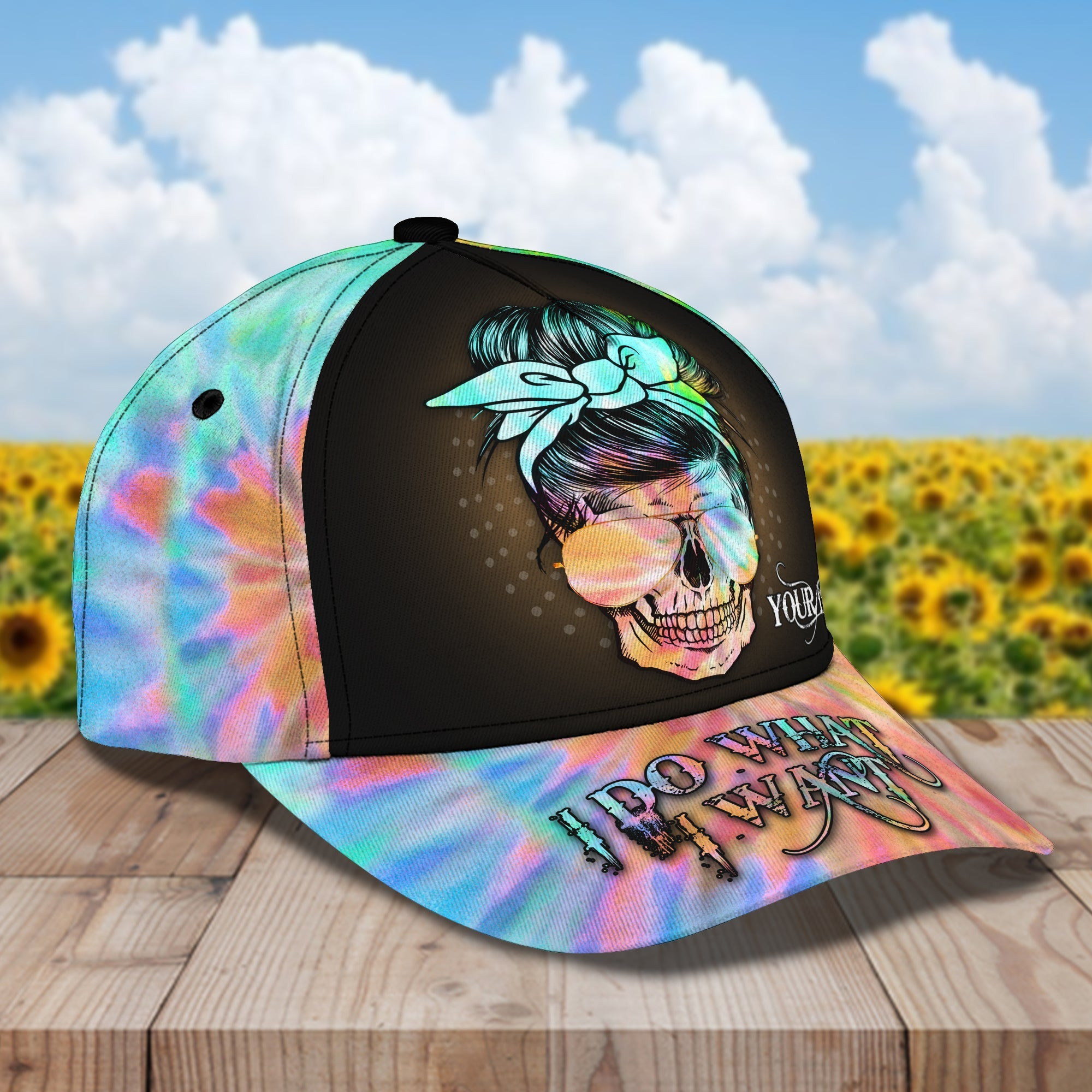 Custom Classic Skull Cap - Personalized Name  - Htl Trucker Hats Custom Hats Gifts For Men & Women