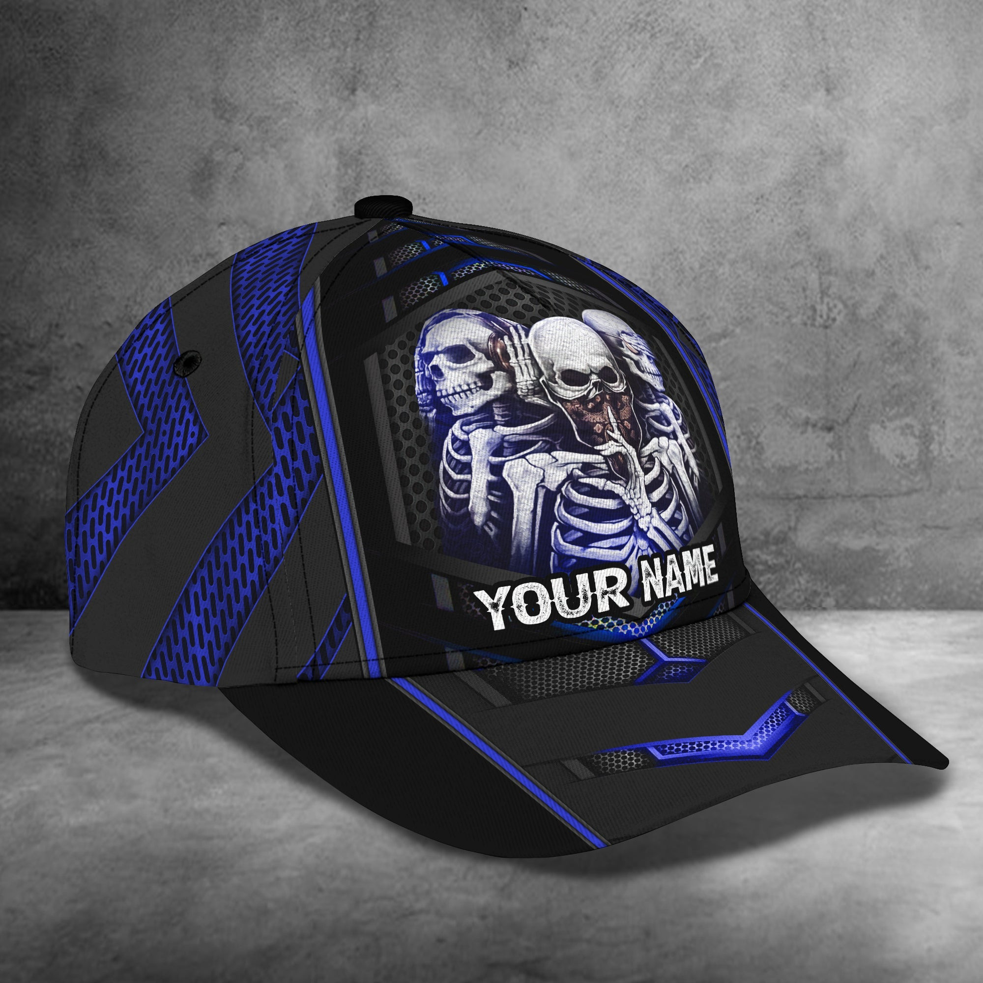 Custom Classic Skull Cap - Personalized Name  Option Trucker Hats Custom Hats Gifts For Men & Women