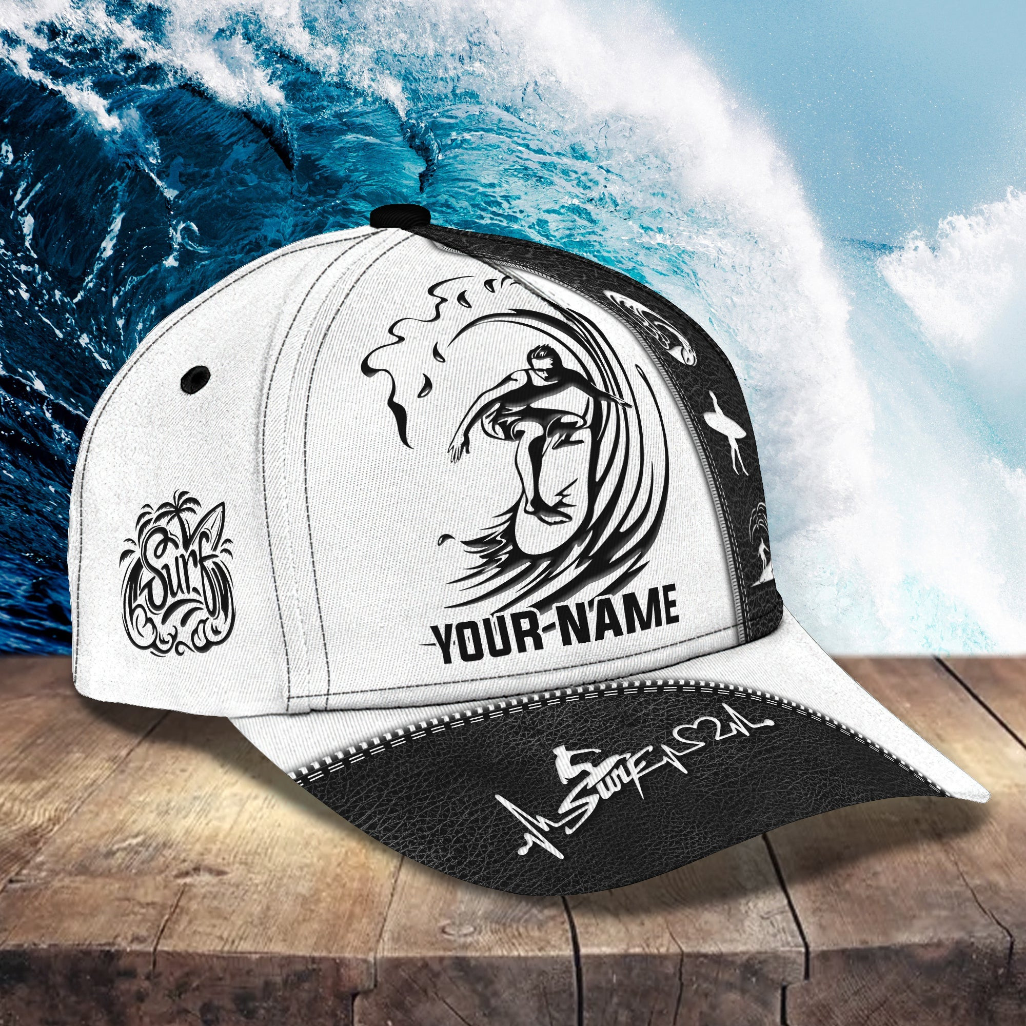 Custom Classic Surfer Cap - Personalized Name Trucker Hats Custom Hats Gifts For Men & Women