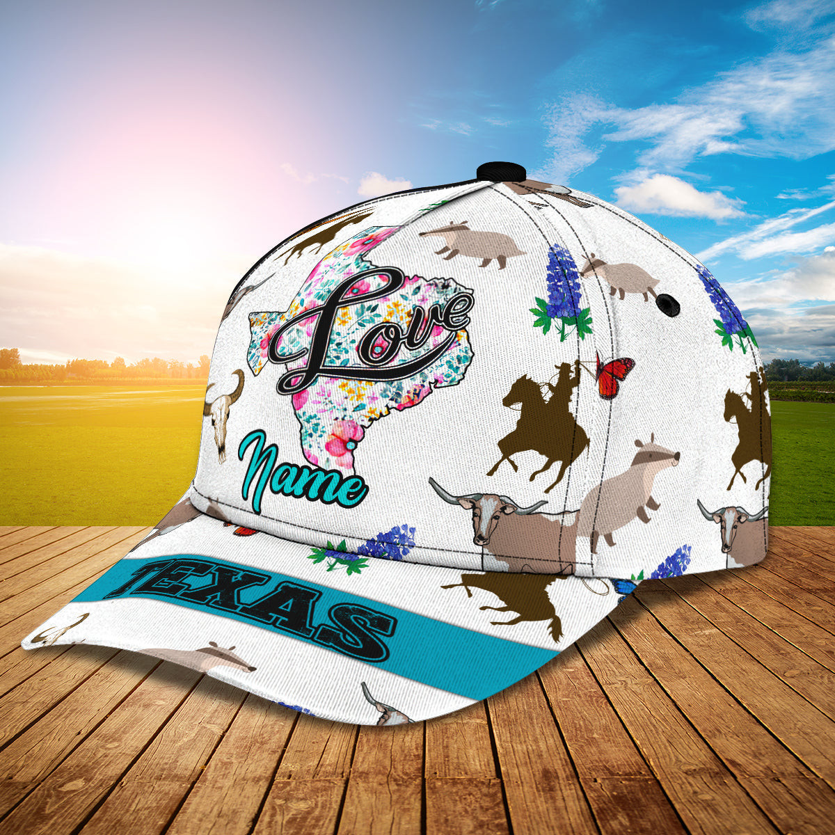 Custom Classic Texas Cap - Personalized Name Option Trucker Hats Custom Hats Gifts For Men & Women