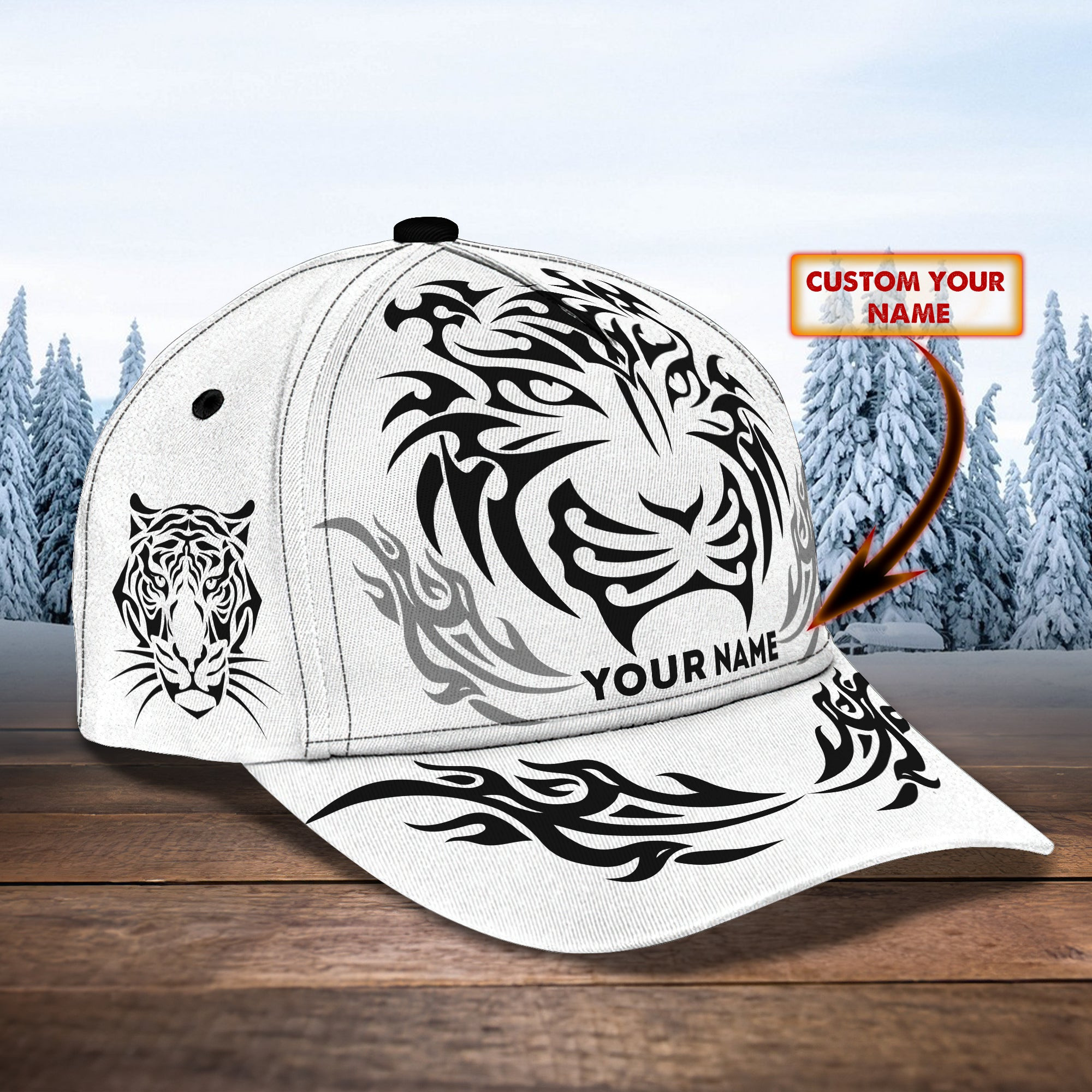 Custom Classic Tiger Name Cap Trucker Hats Custom Hats Gifts For Men & Women