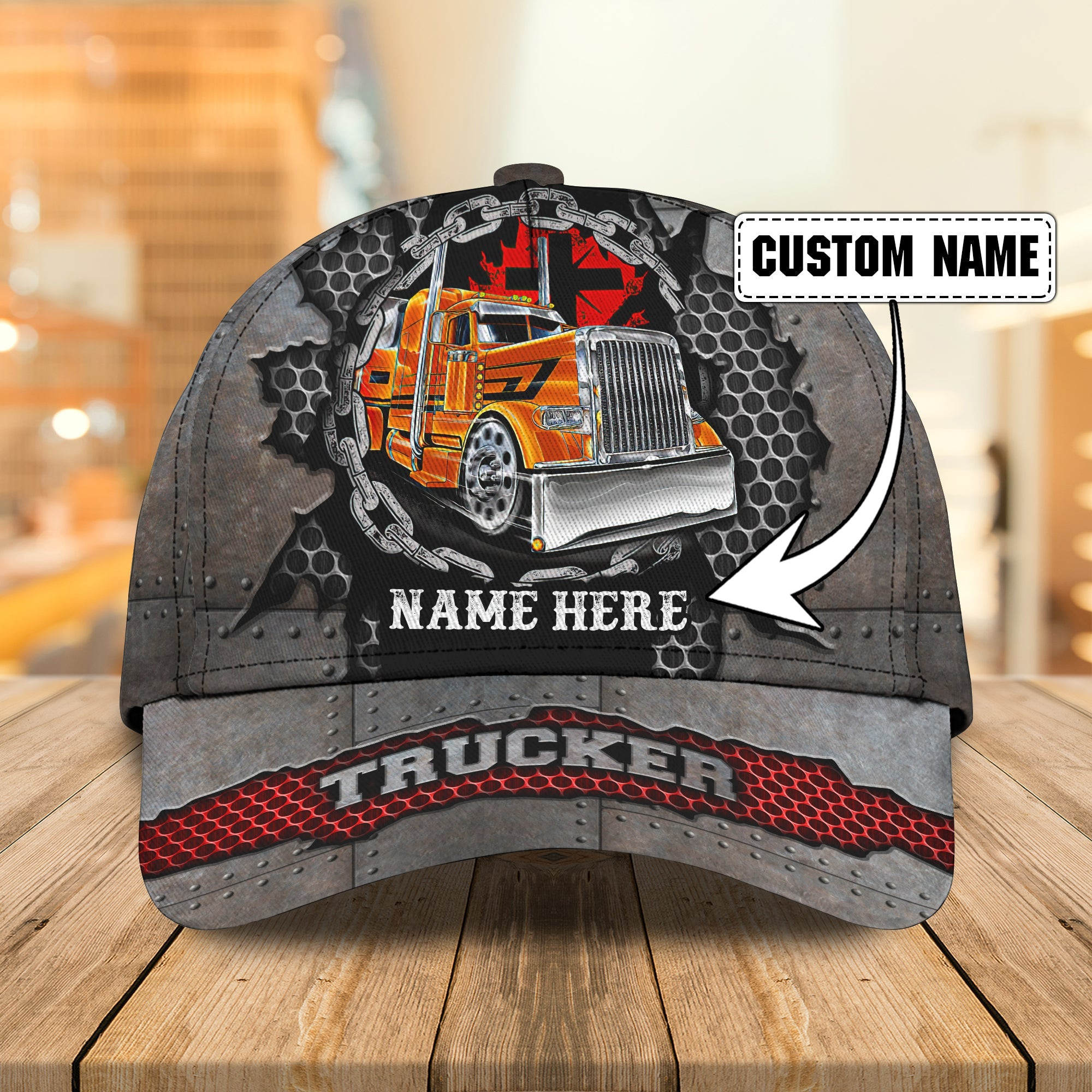 Custom Classic Trucker Cap - Personalized Name Trucker Hats Custom Hats Gifts For Men & Women