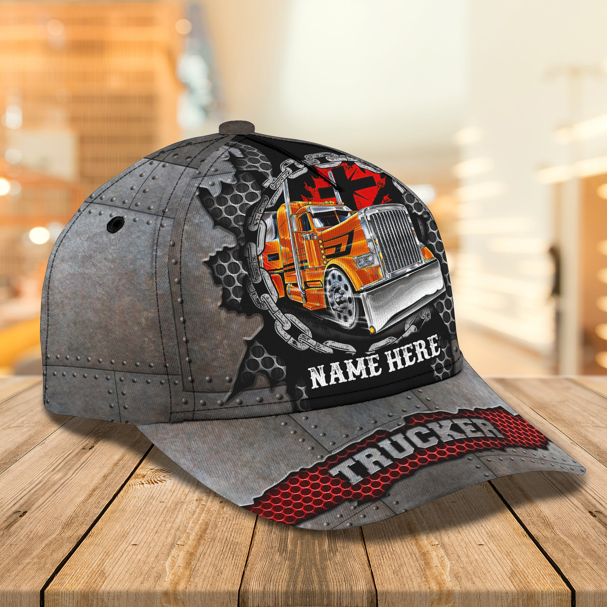 Custom Classic Trucker Cap - Personalized Name Trucker Hats Custom Hats Gifts For Men & Women