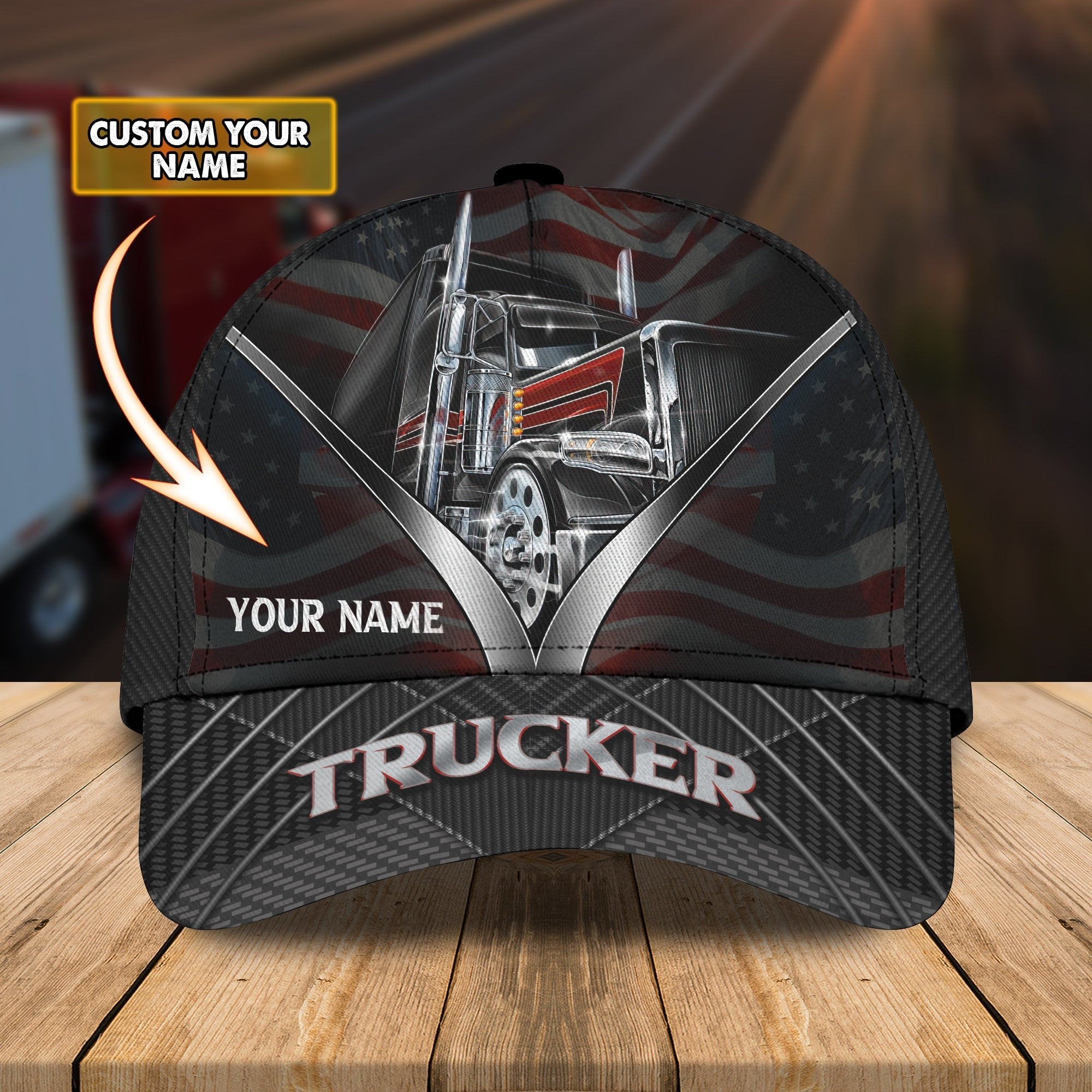 Custom Classic Trucker Cap - Personalized Name Trucker Hats Custom Hats Gifts For Men & Women