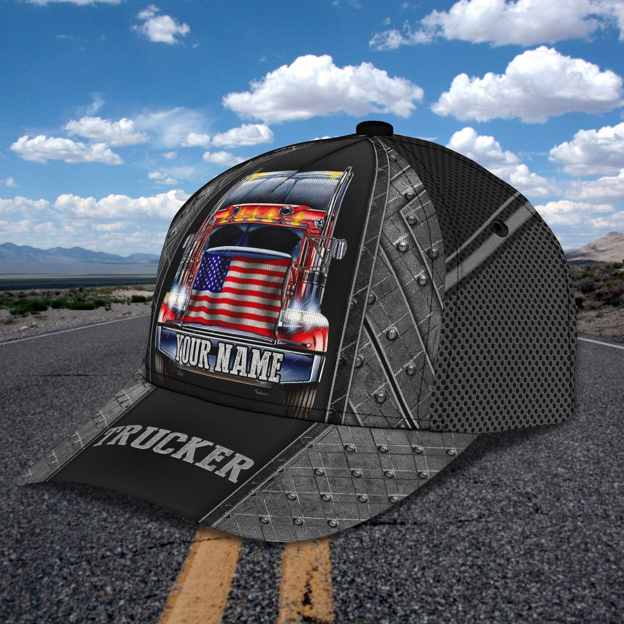 Custom Classic Trucker Cap - Personalized Name Trucker Hats Custom Hats Gifts For Men & Women