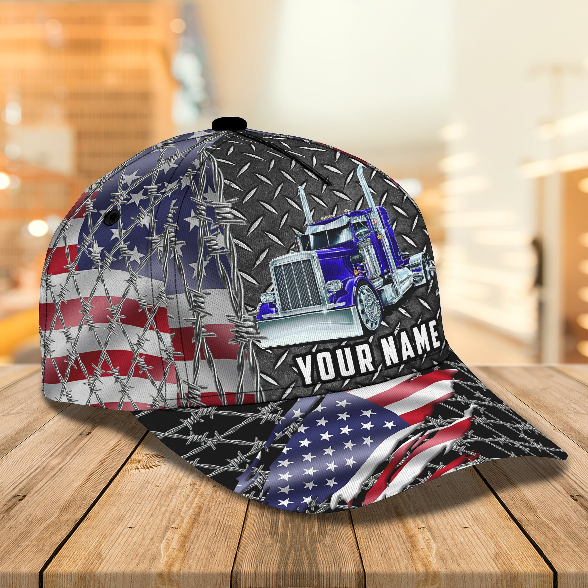 Custom Classic Trucker Cap - Personalized Name Trucker Hats Custom Hats Gifts For Men & Women