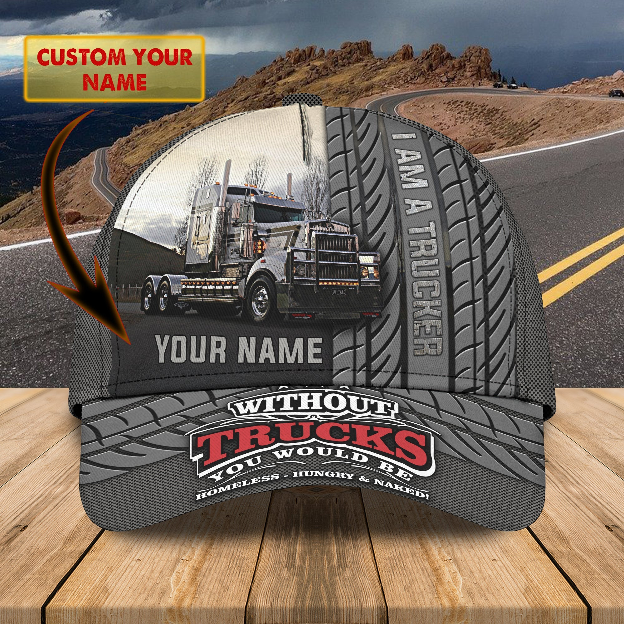 Custom Classic Trucker Cap - Personalized Name Cap Trucker Hats Custom Hats Gifts For Men & Women