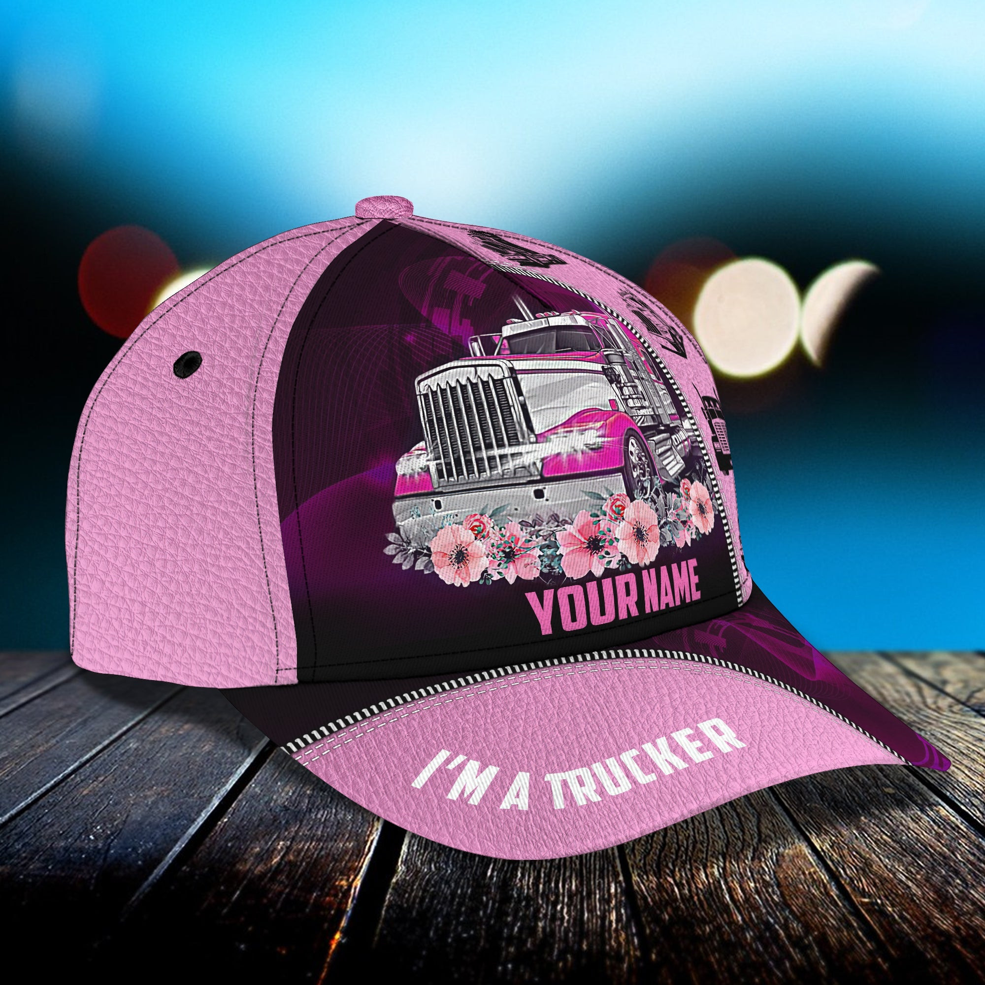 Custom Classic Trucker Girl Cap - Personalized Name Cap Trucker Hats Custom Hats Gifts For Men & Women