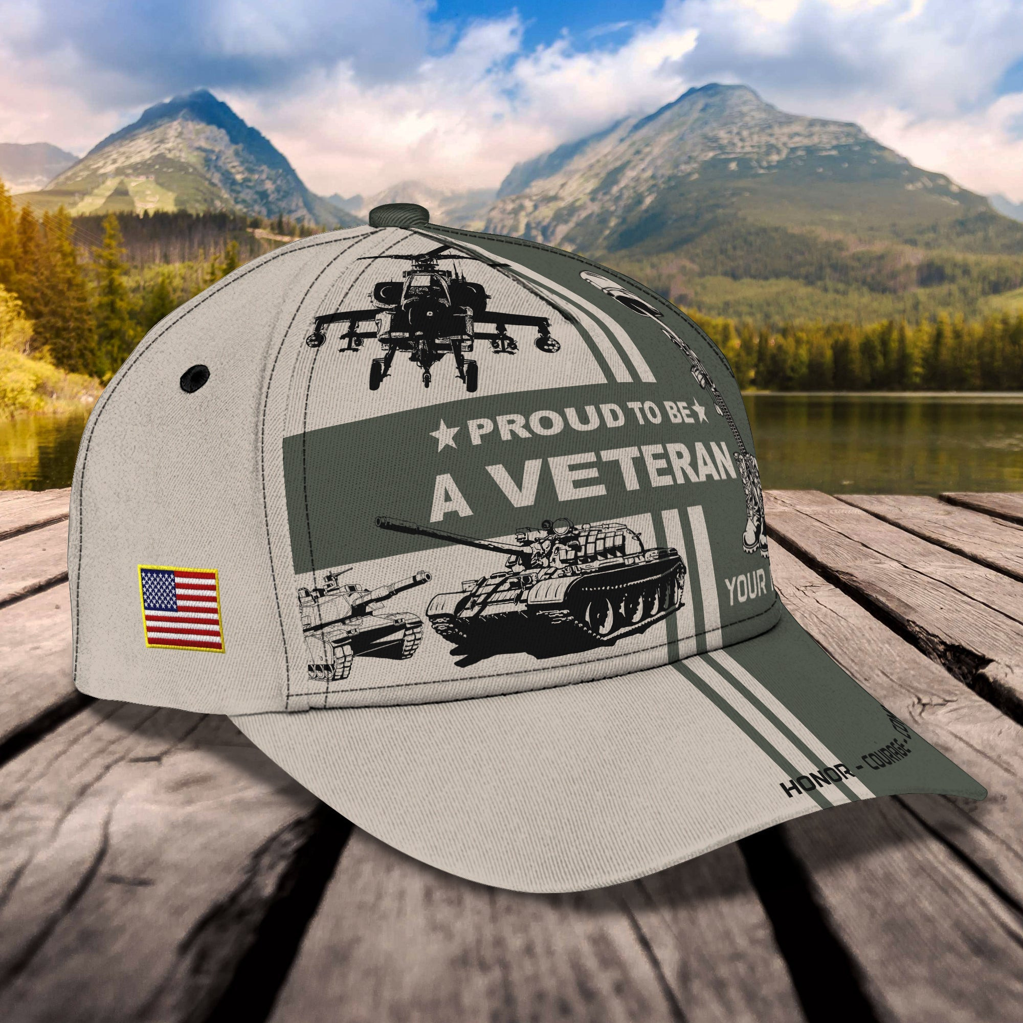 Custom Classic Veteran Cap - Personalized Name Cap Trucker Hats Custom Hats Gifts For Men & Women