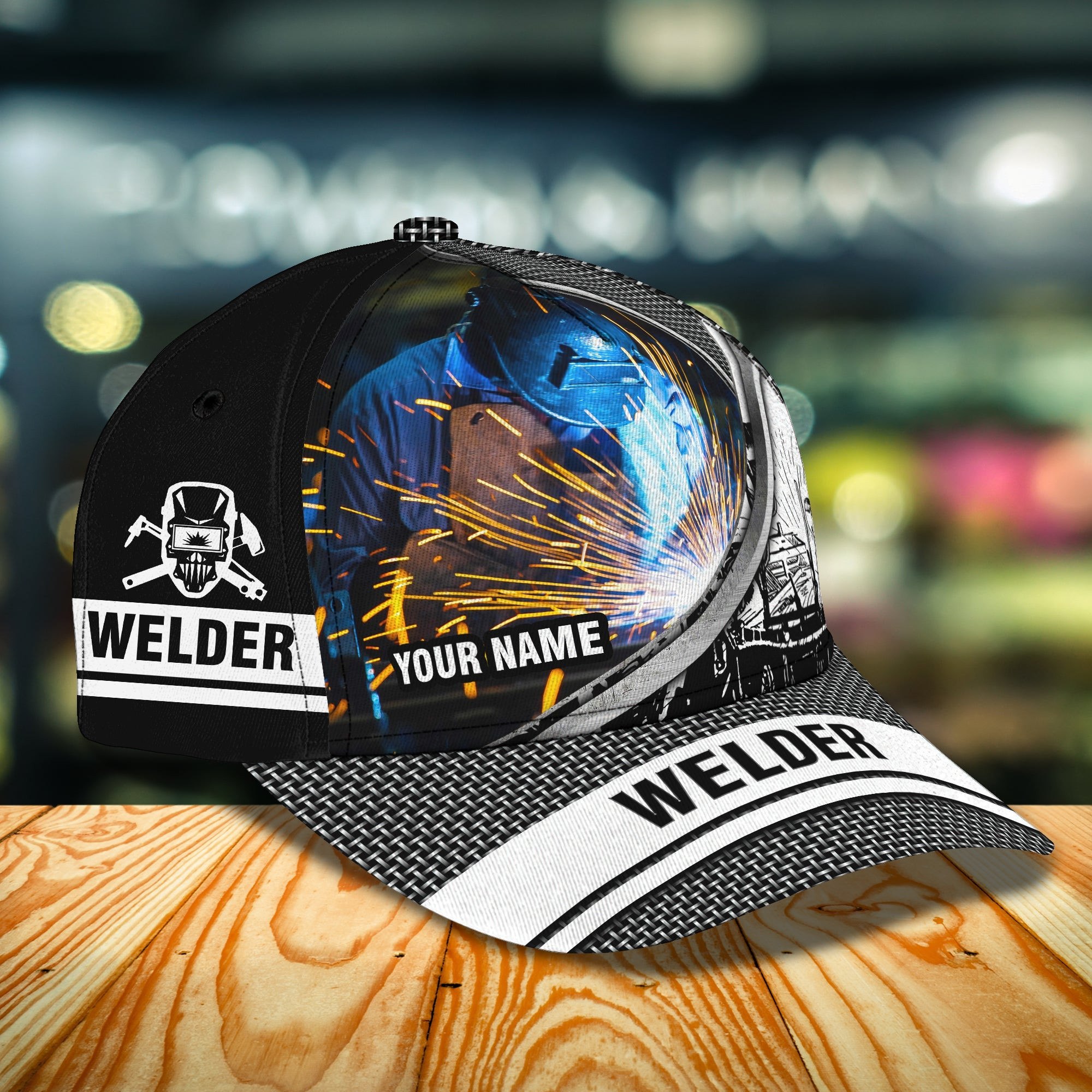 Custom Classic Welder Cap - Personalized Name Trucker Hats Custom Hats Gifts For Men & Women