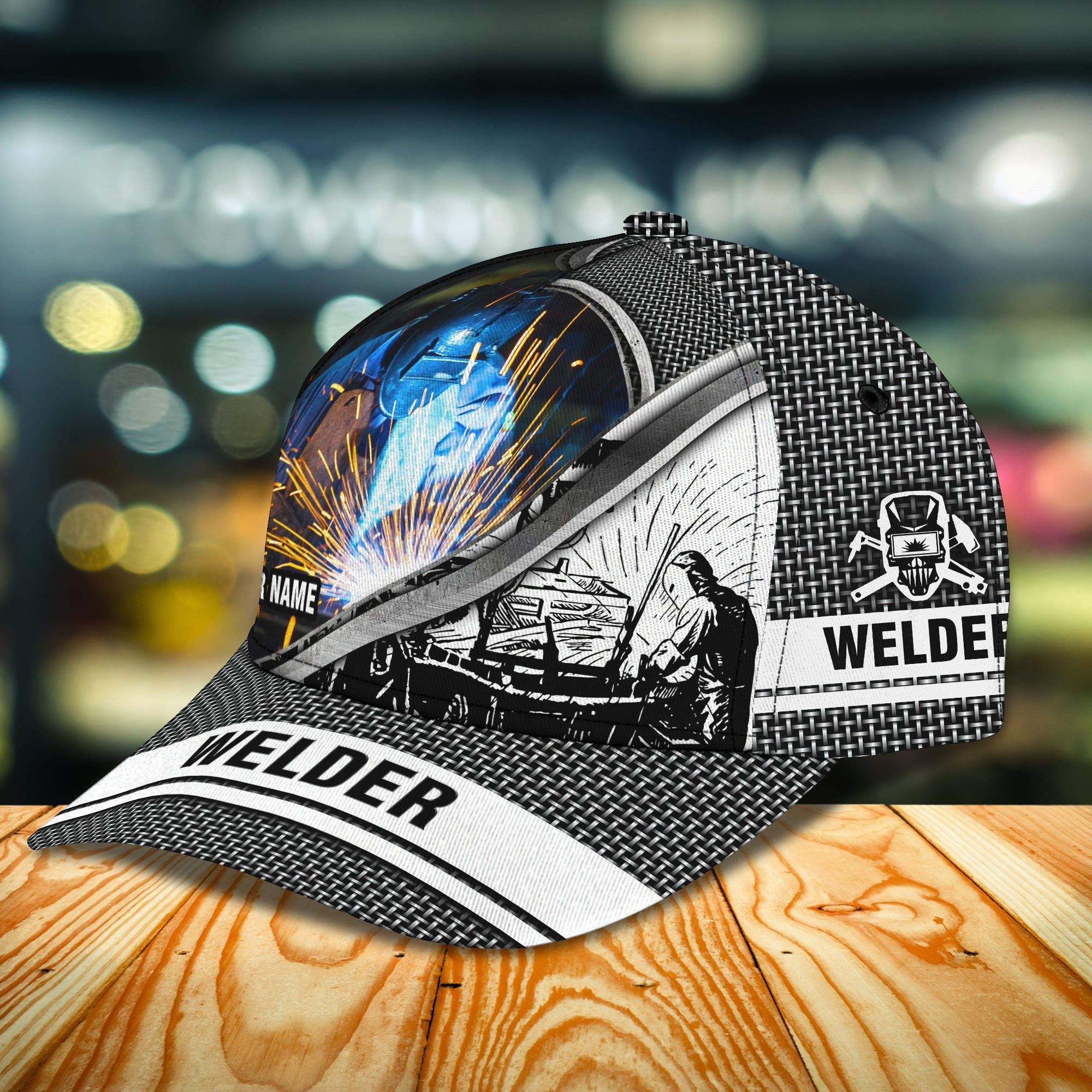Custom Classic Welder Cap - Personalized Name Trucker Hats Custom Hats Gifts For Men & Women