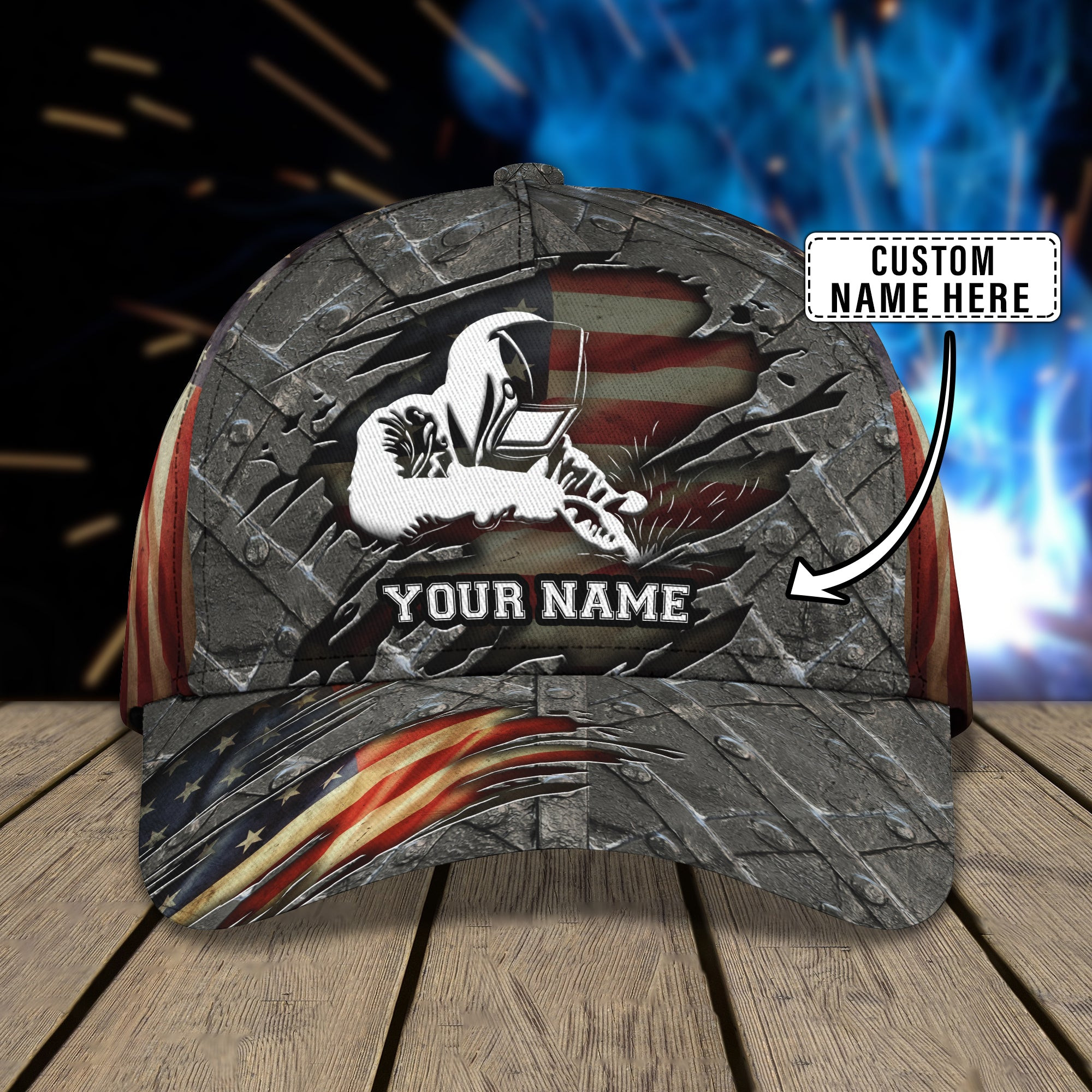 Custom Classic Welder Cap - Personalized Name Cap Trucker Hats Custom Hats Gifts For Men & Women