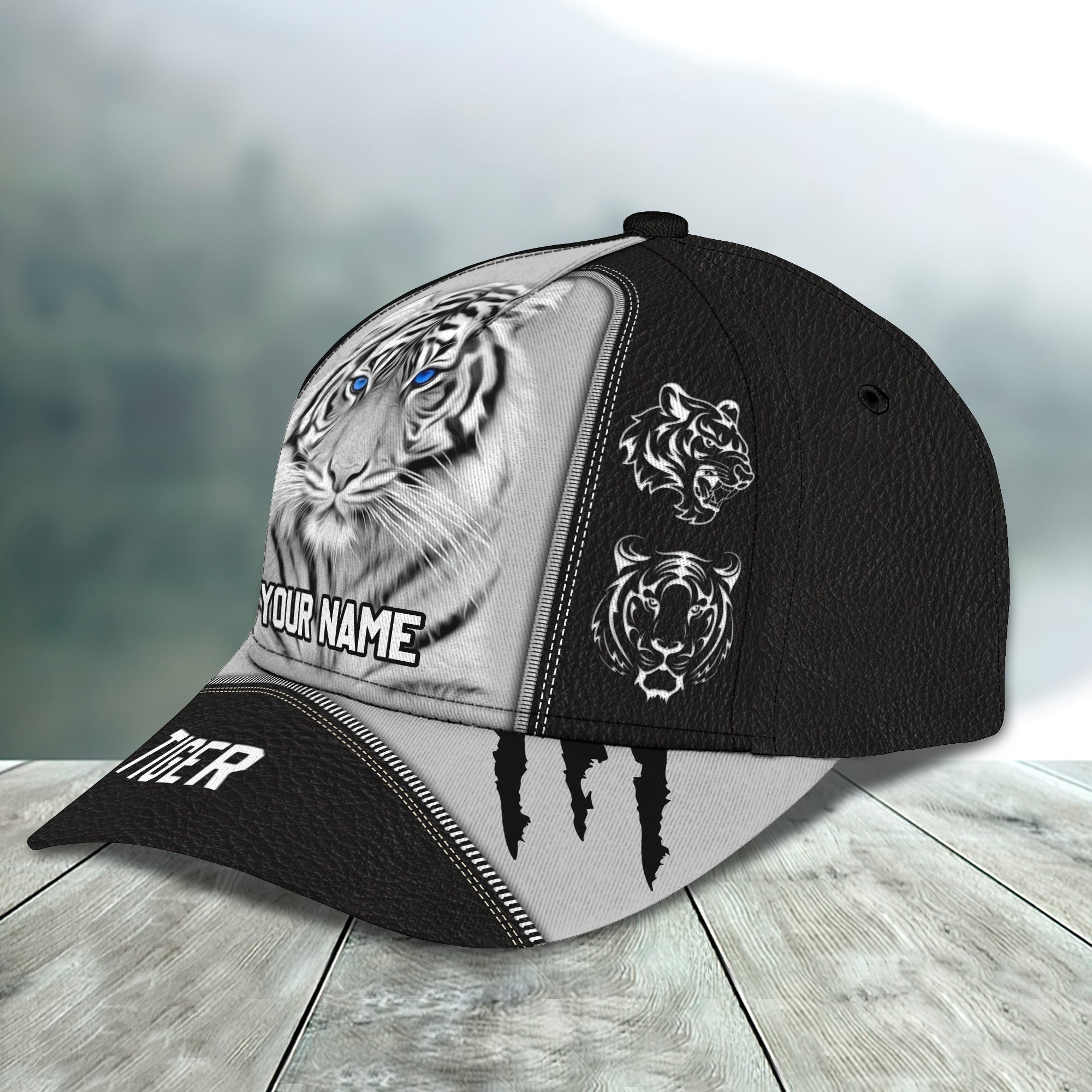 Custom Classic White Tiger Cap Trucker Hats Custom Hats Gifts For Men & Women