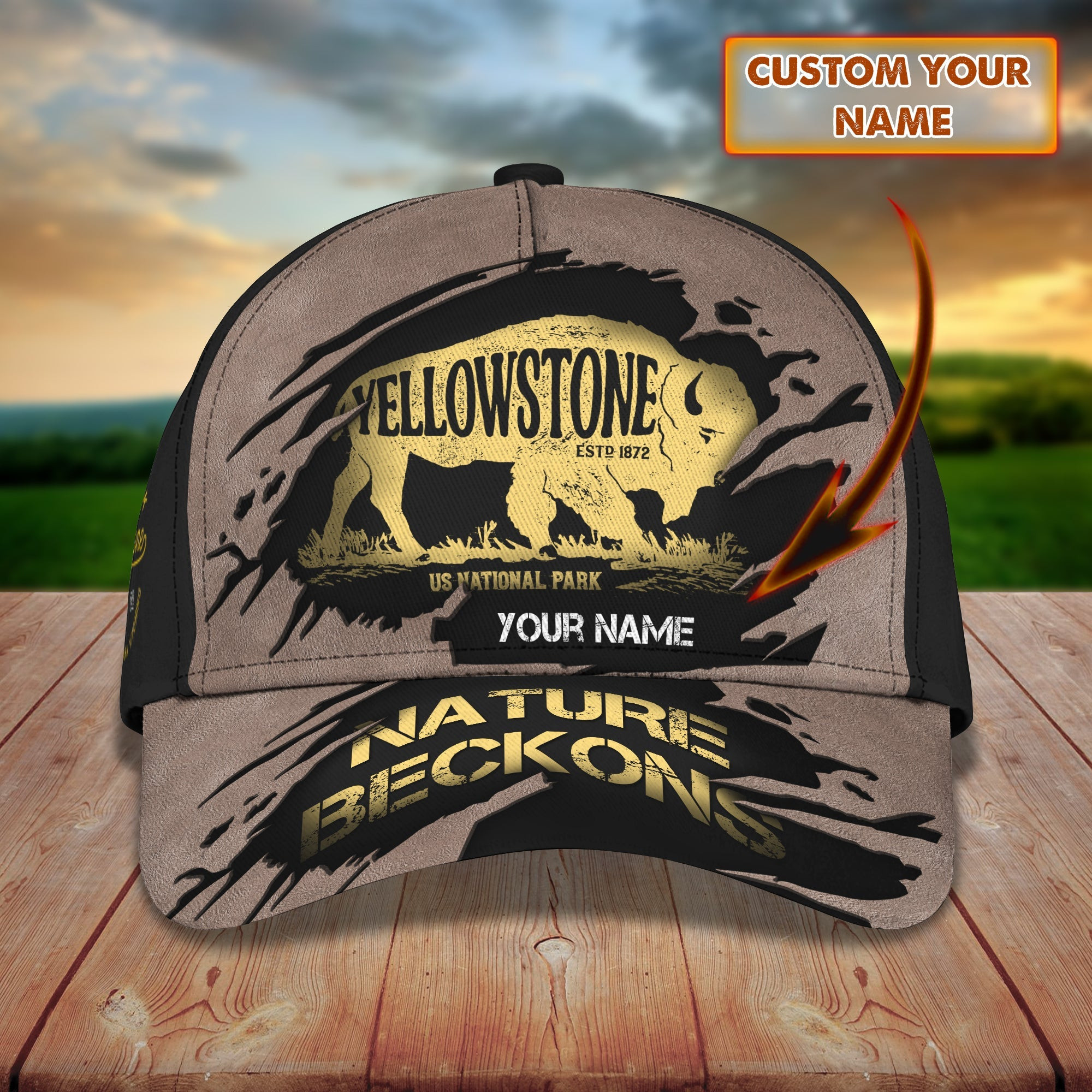 Custom Classic Yellowstone Cap - Personalized Name Option Trucker Hats Custom Hats Gifts For Men & Women