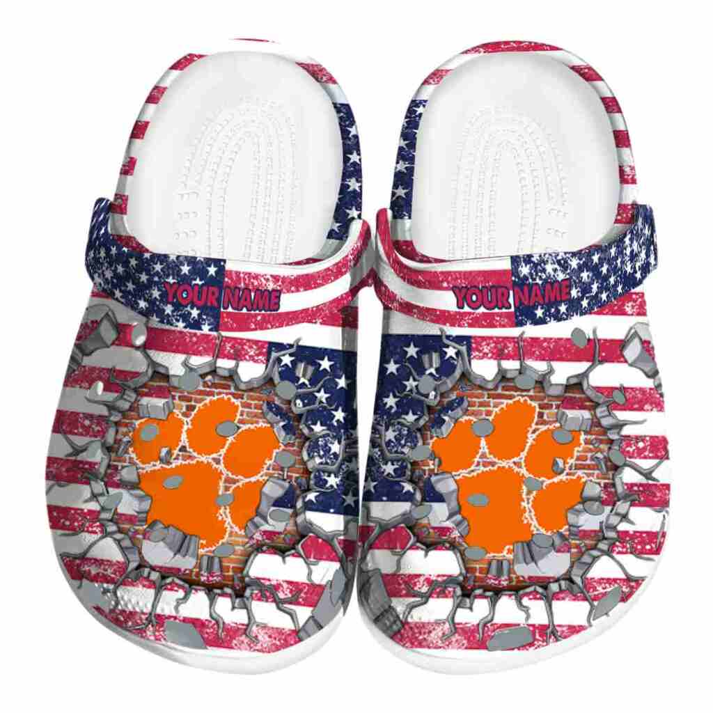 Custom Clemson Tigers Freedom Splinter ClogTVC180102
