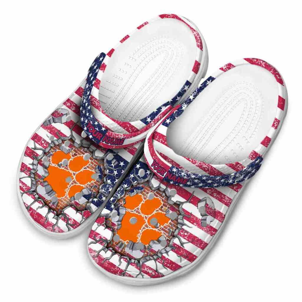 Custom Clemson Tigers Freedom Splinter ClogTVC180102 - Image 4