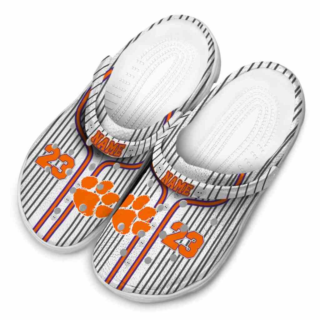 Custom Clemson Tigers Pinstripe Pattern ClogTVC180102 - Image 4