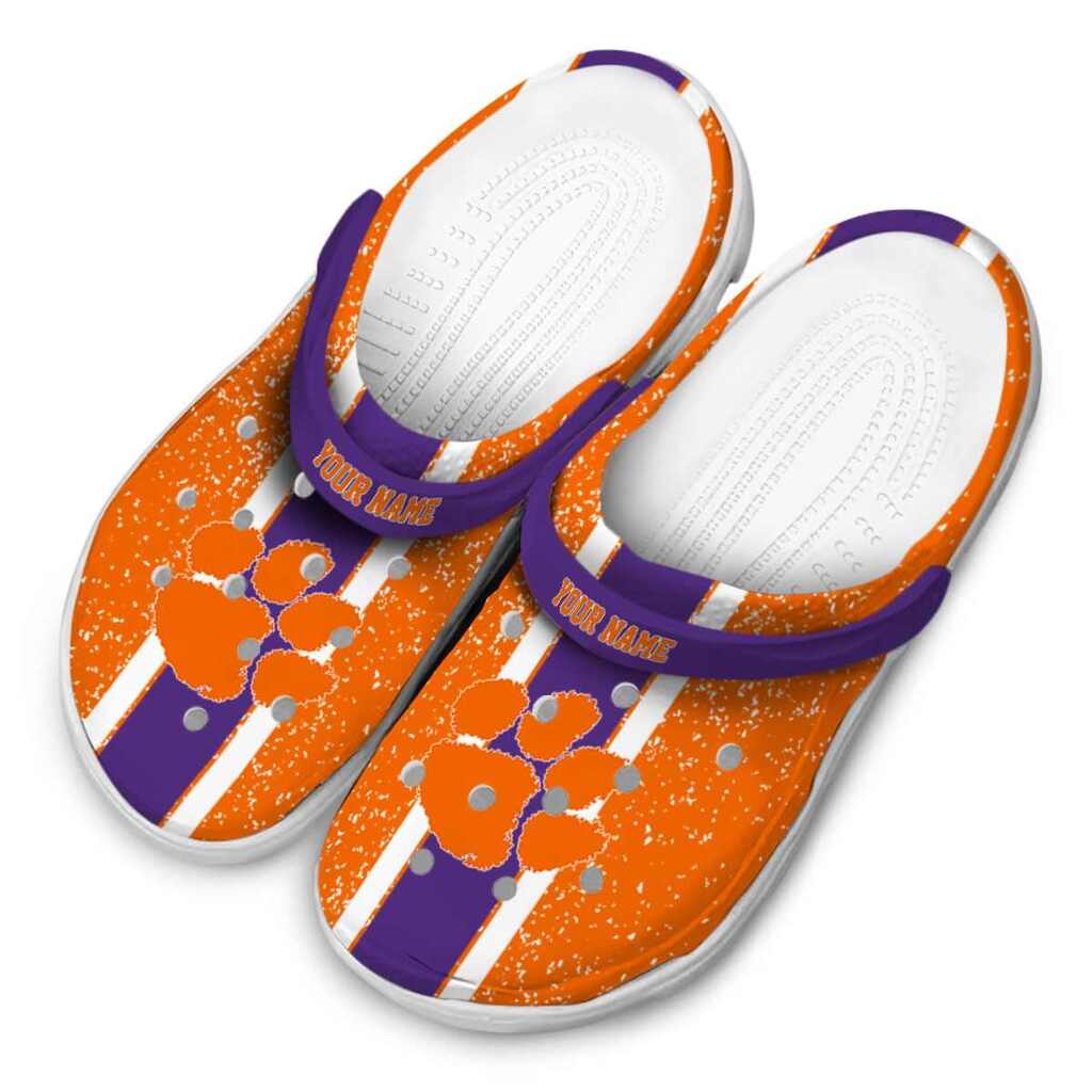 Custom Clemson Tigers Vertical Stripes ClogTVC180102 - Image 4