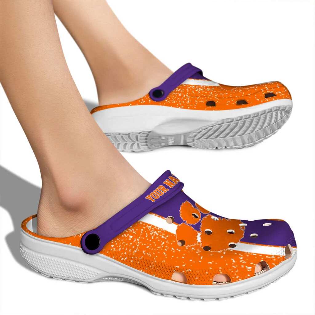 Custom Clemson Tigers Vertical Stripes ClogTVC180102 - Image 2